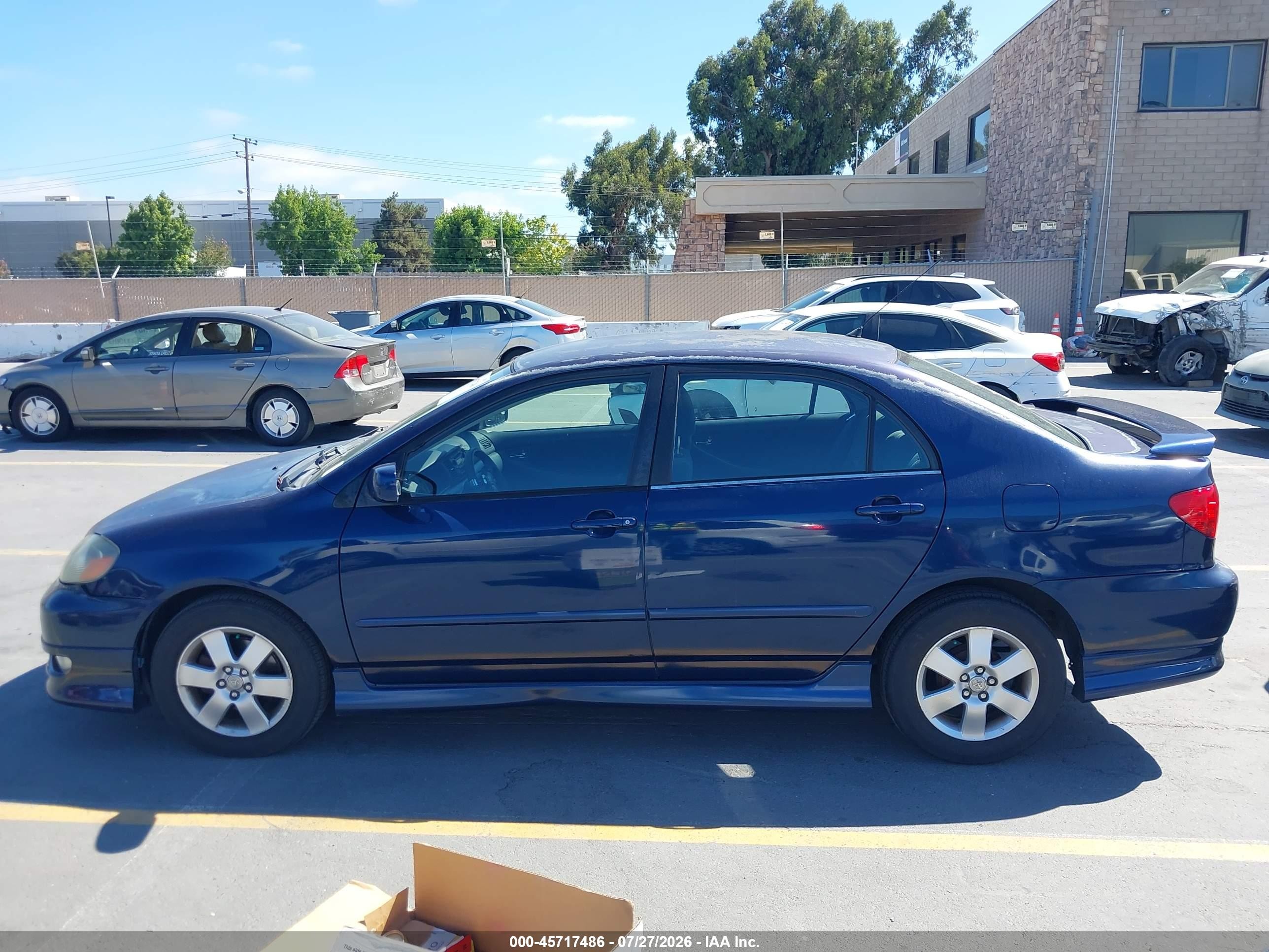 2005 Toyota Corolla S Blue vin: 1NXBR30E65Z489818