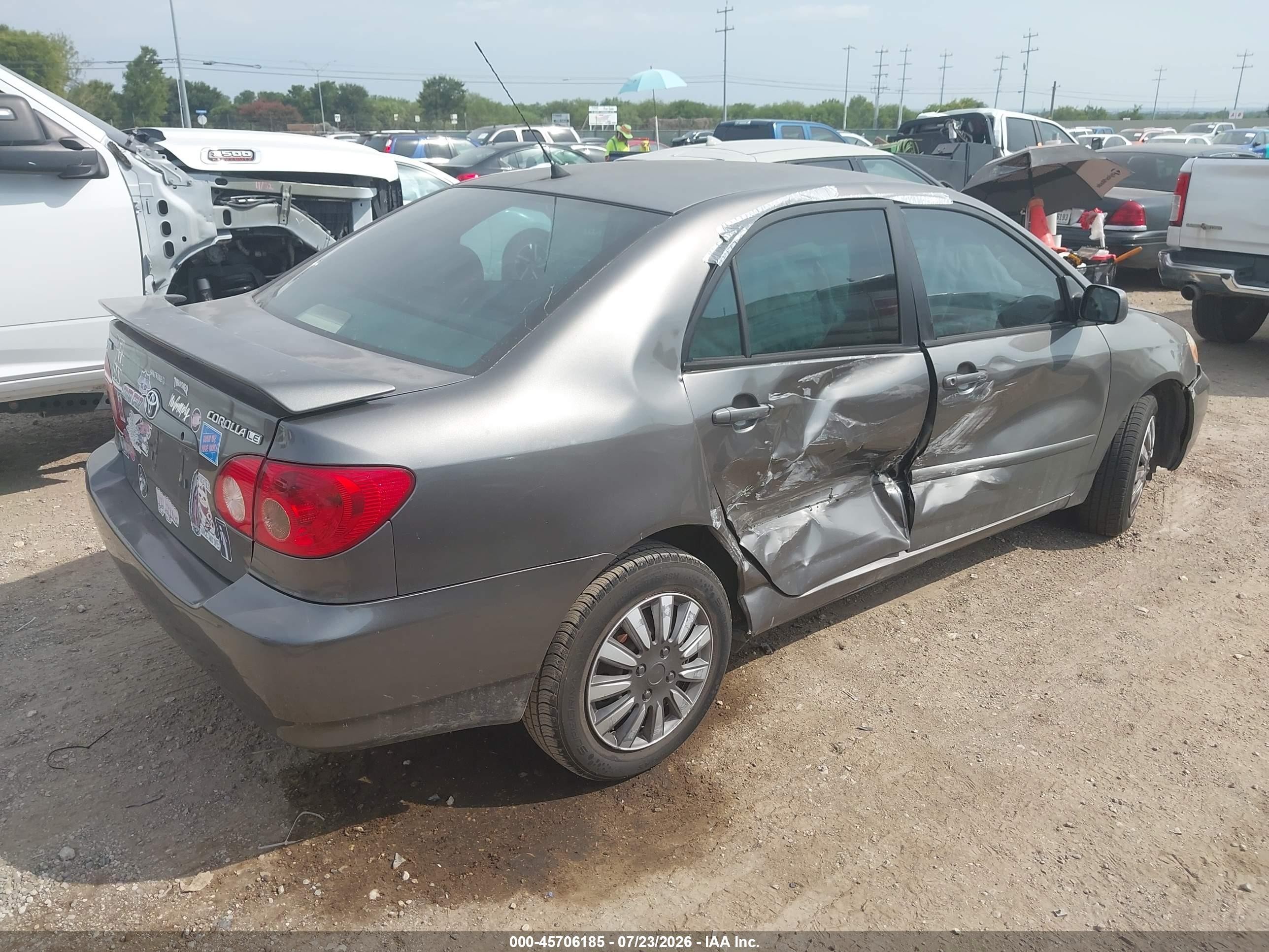 2007 Toyota Corolla Le Gray vin: 1NXBR30E67Z809271