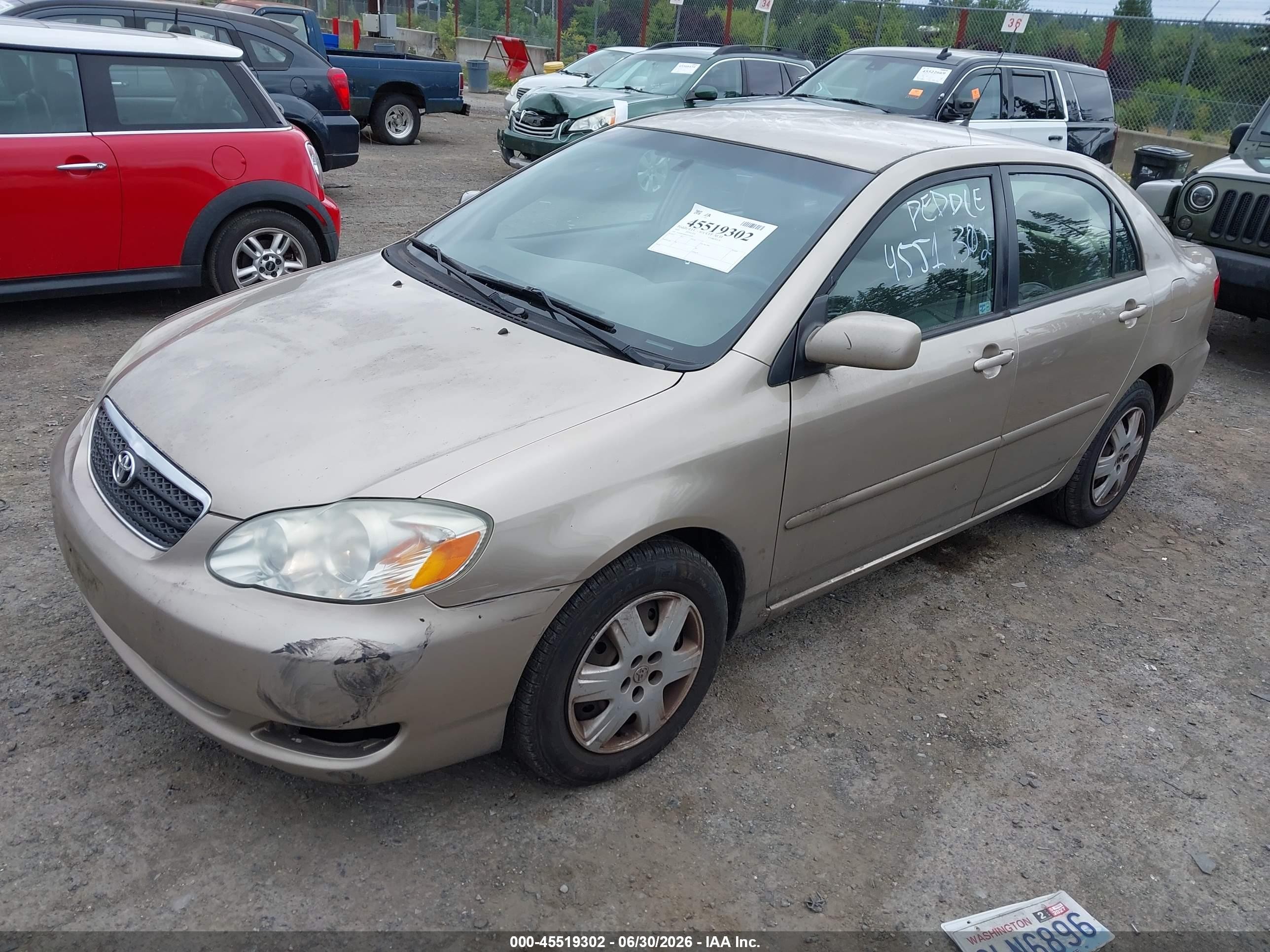 2005 Toyota Corolla Le Gold vin: 1NXBR30E85Z550649