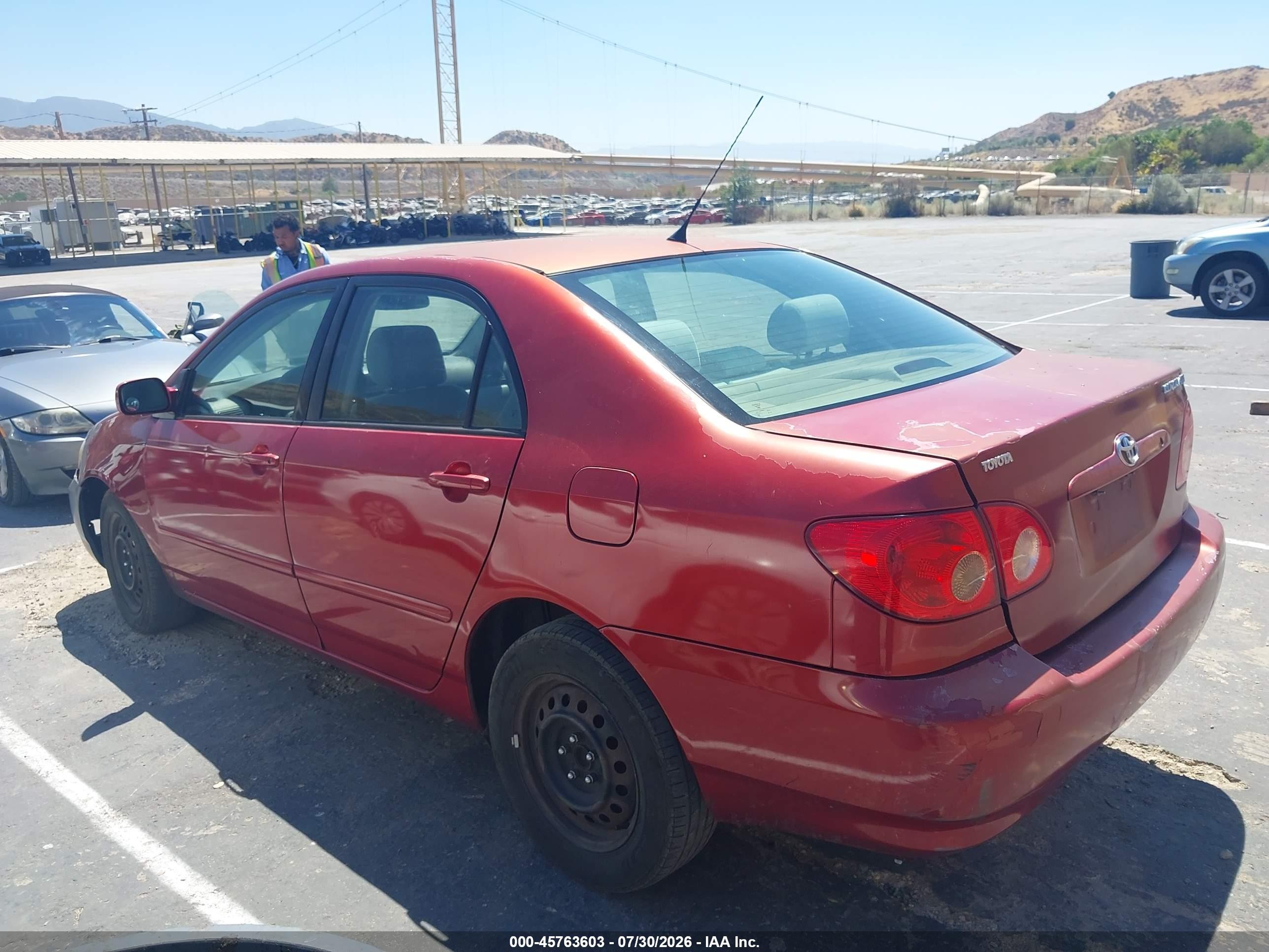 2008 Toyota Corolla Le Red vin: 1NXBR30E98Z967072