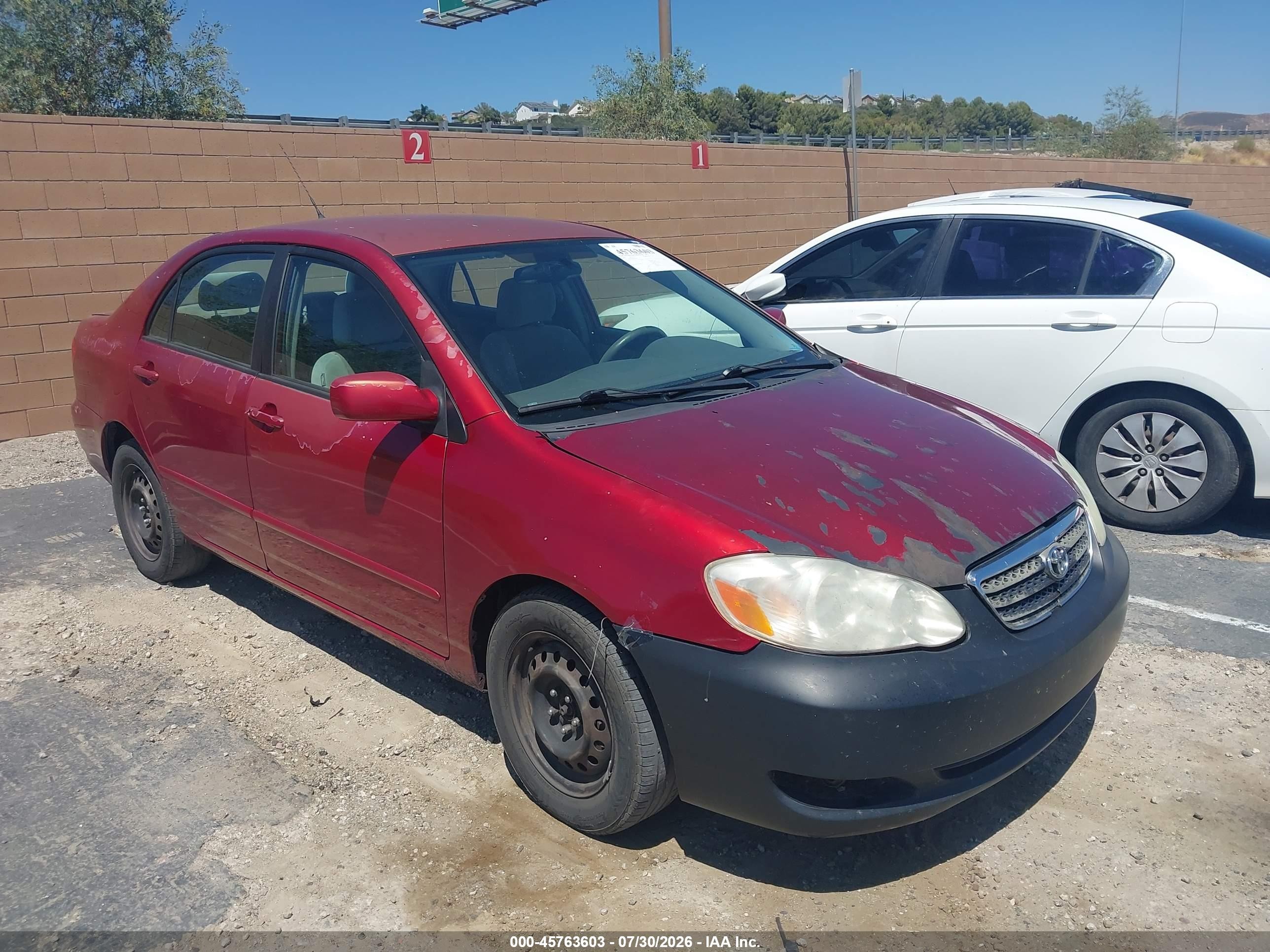 2008 Toyota Corolla Le Red vin: 1NXBR30E98Z967072