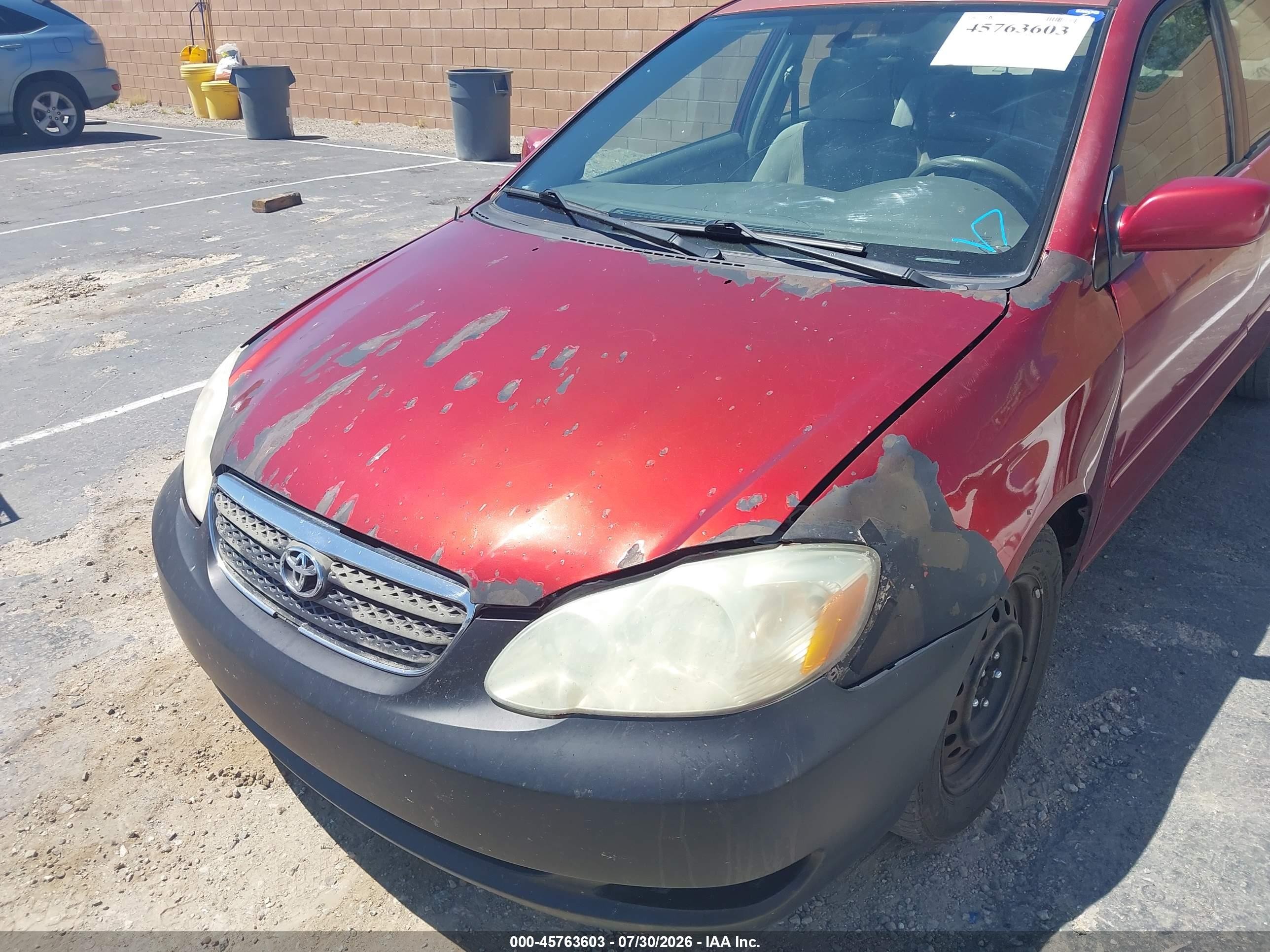 2008 Toyota Corolla Le Red vin: 1NXBR30E98Z967072