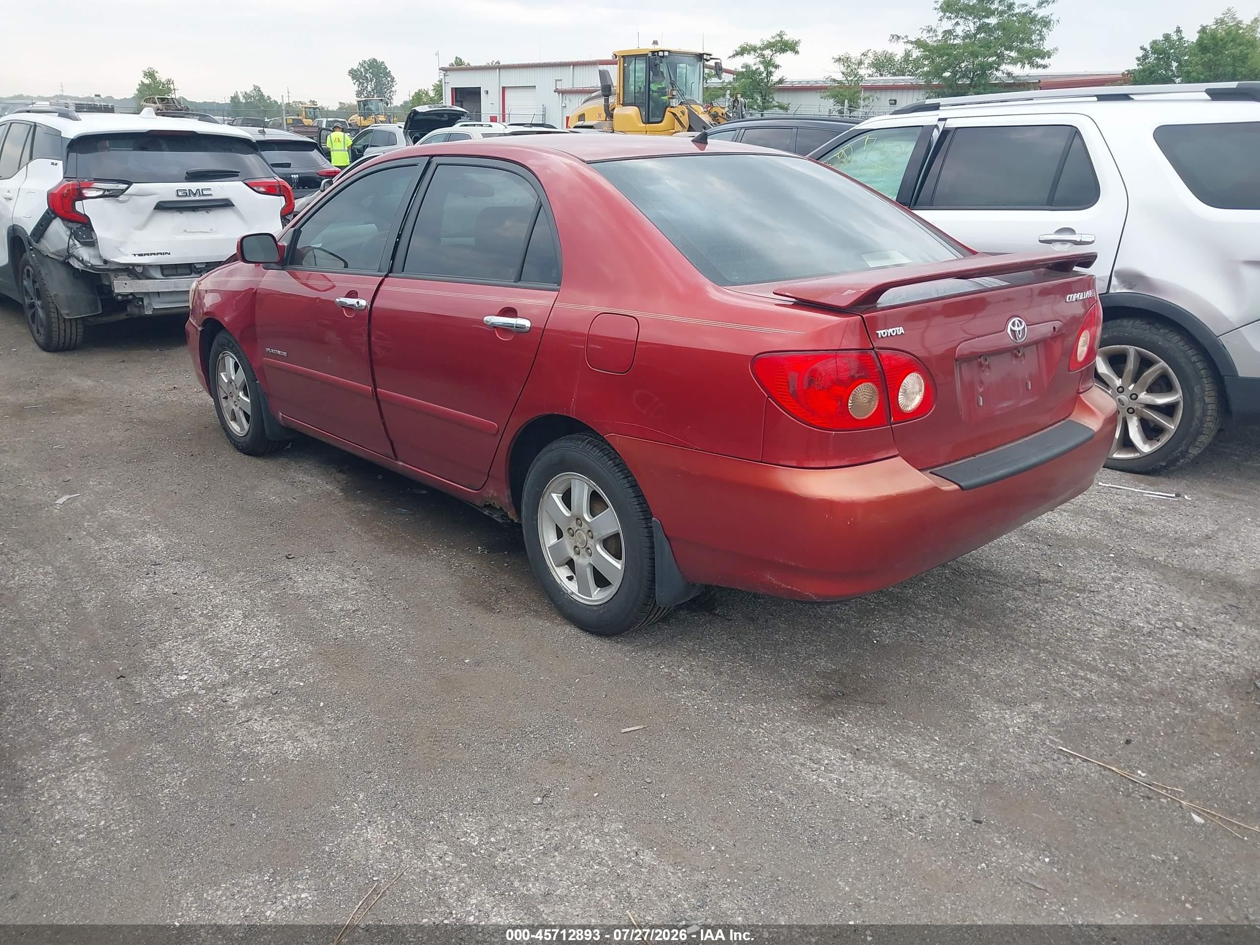 2008 Toyota Corolla Le Red vin: 1NXBR30E98Z984888
