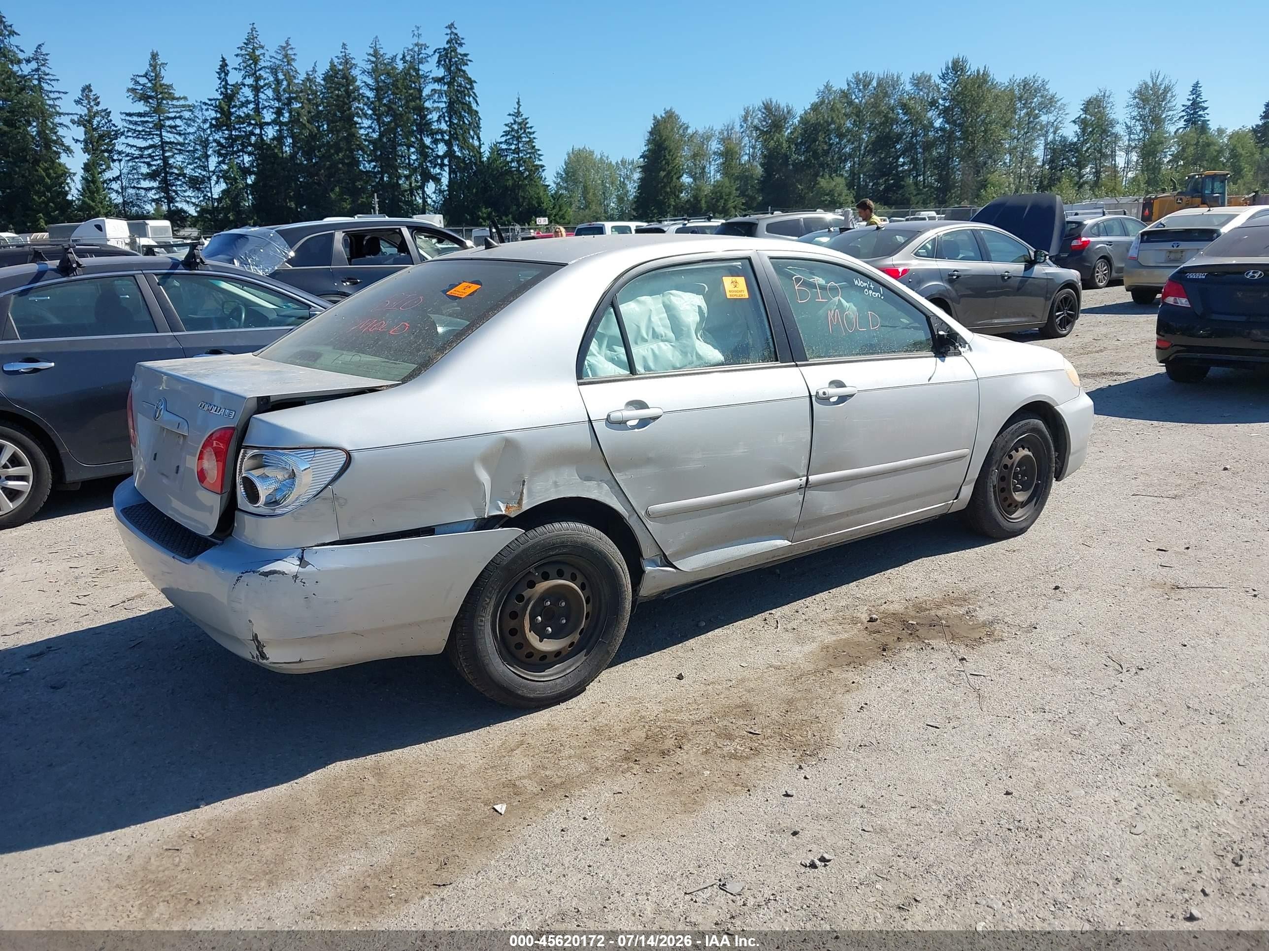 2008 Toyota Corolla Le Silver vin: 1NXBR30E98Z991002