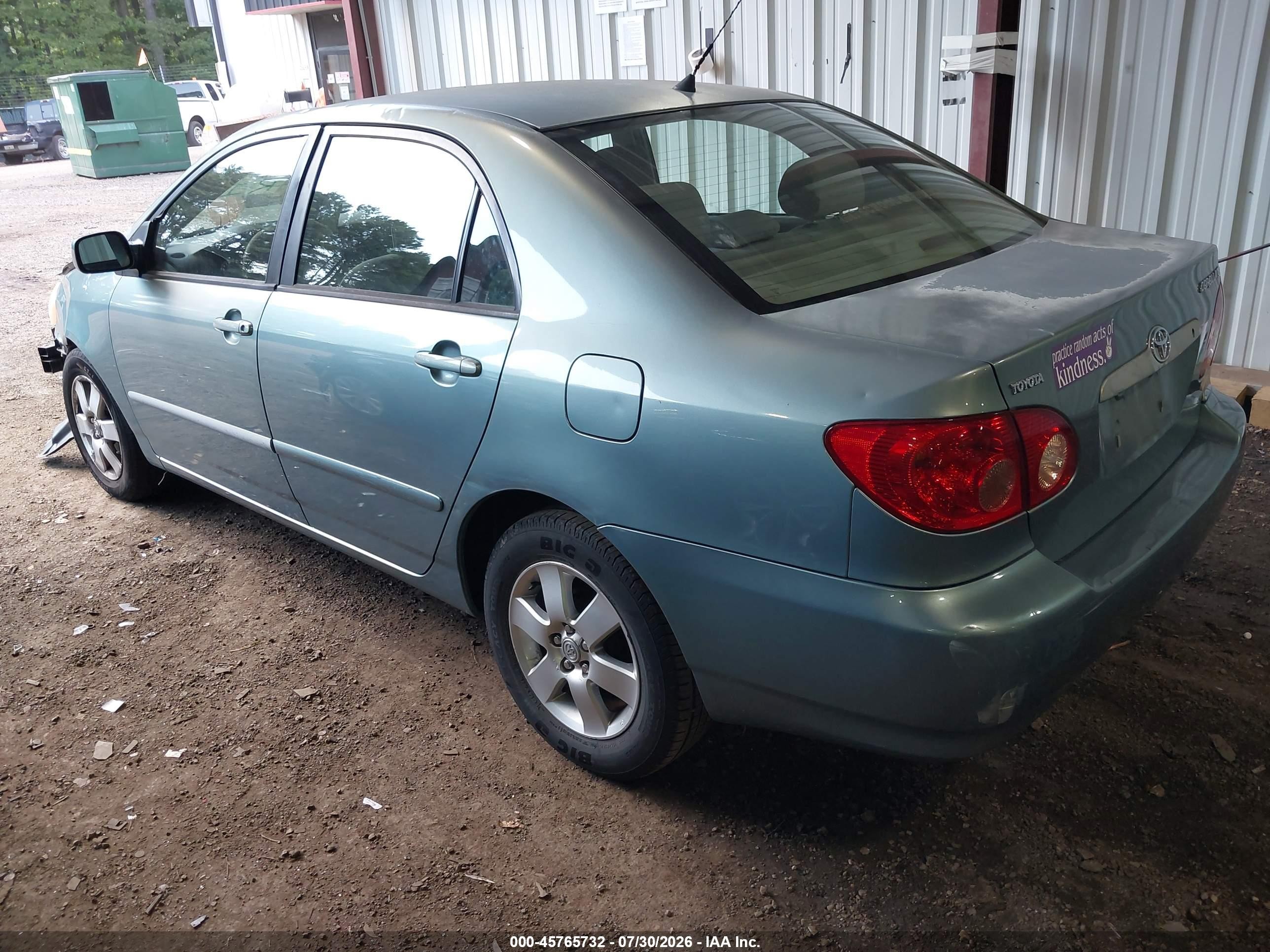 2005 Toyota Corolla Le Light Blue vin: 1NXBR30EX5Z398101