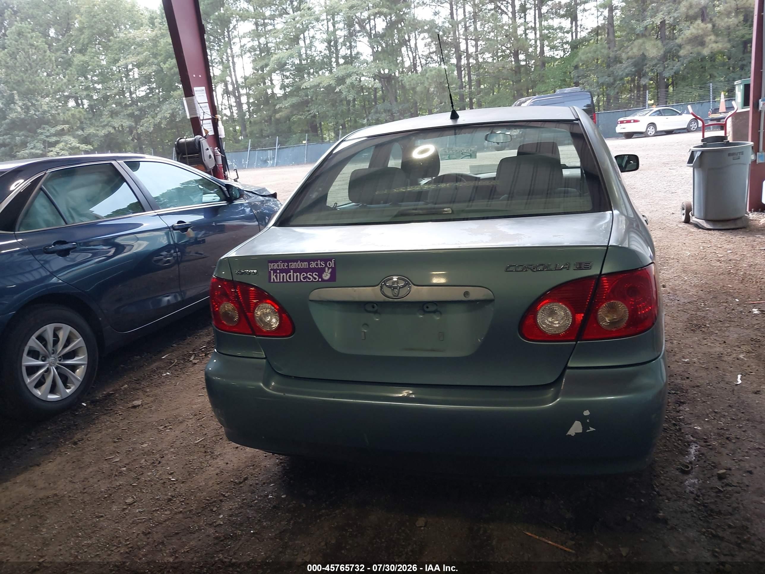 2005 Toyota Corolla Le Light Blue vin: 1NXBR30EX5Z398101