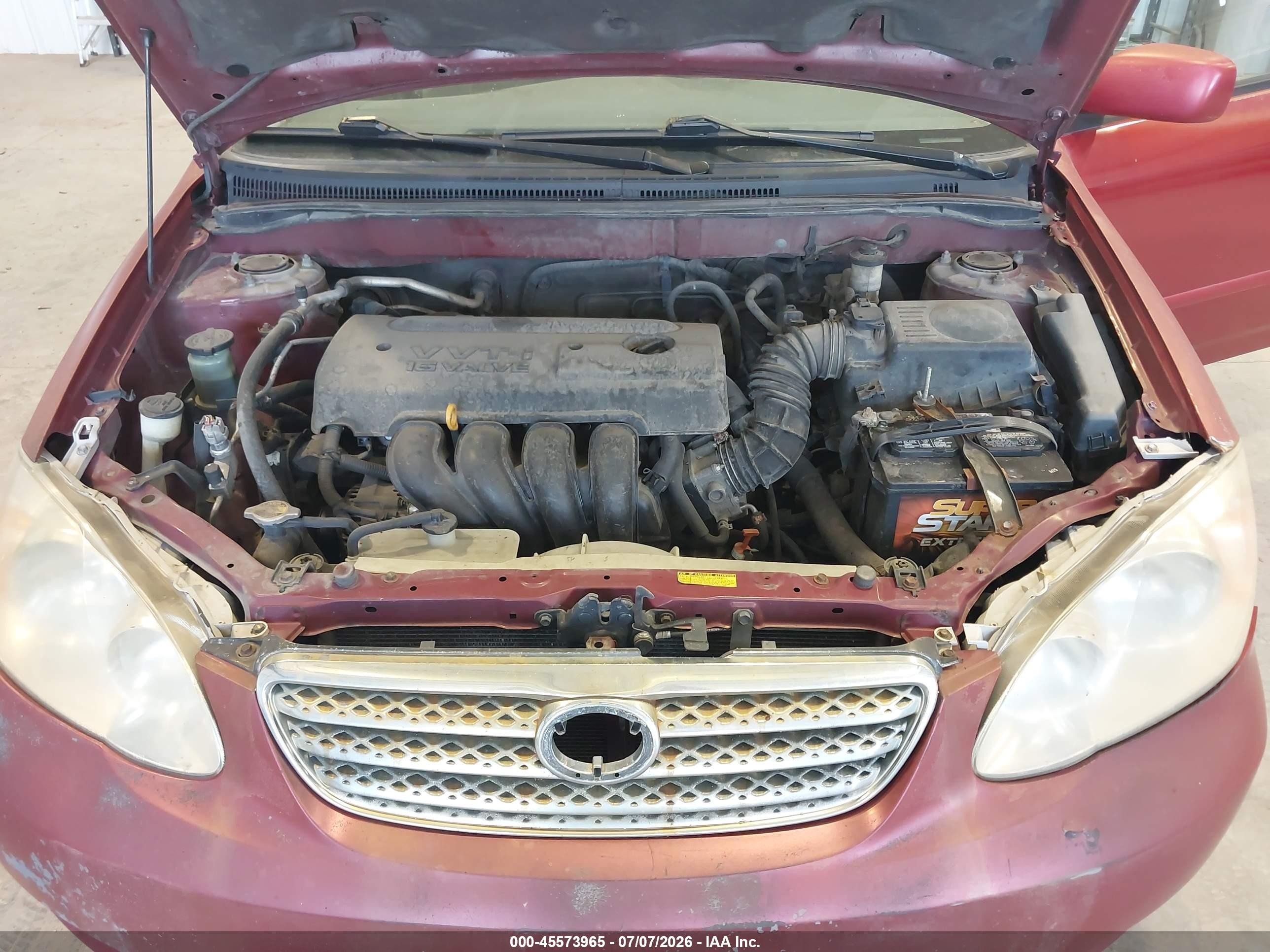 2007 Toyota Corolla Le Red vin: 1NXBR30EX7Z884846