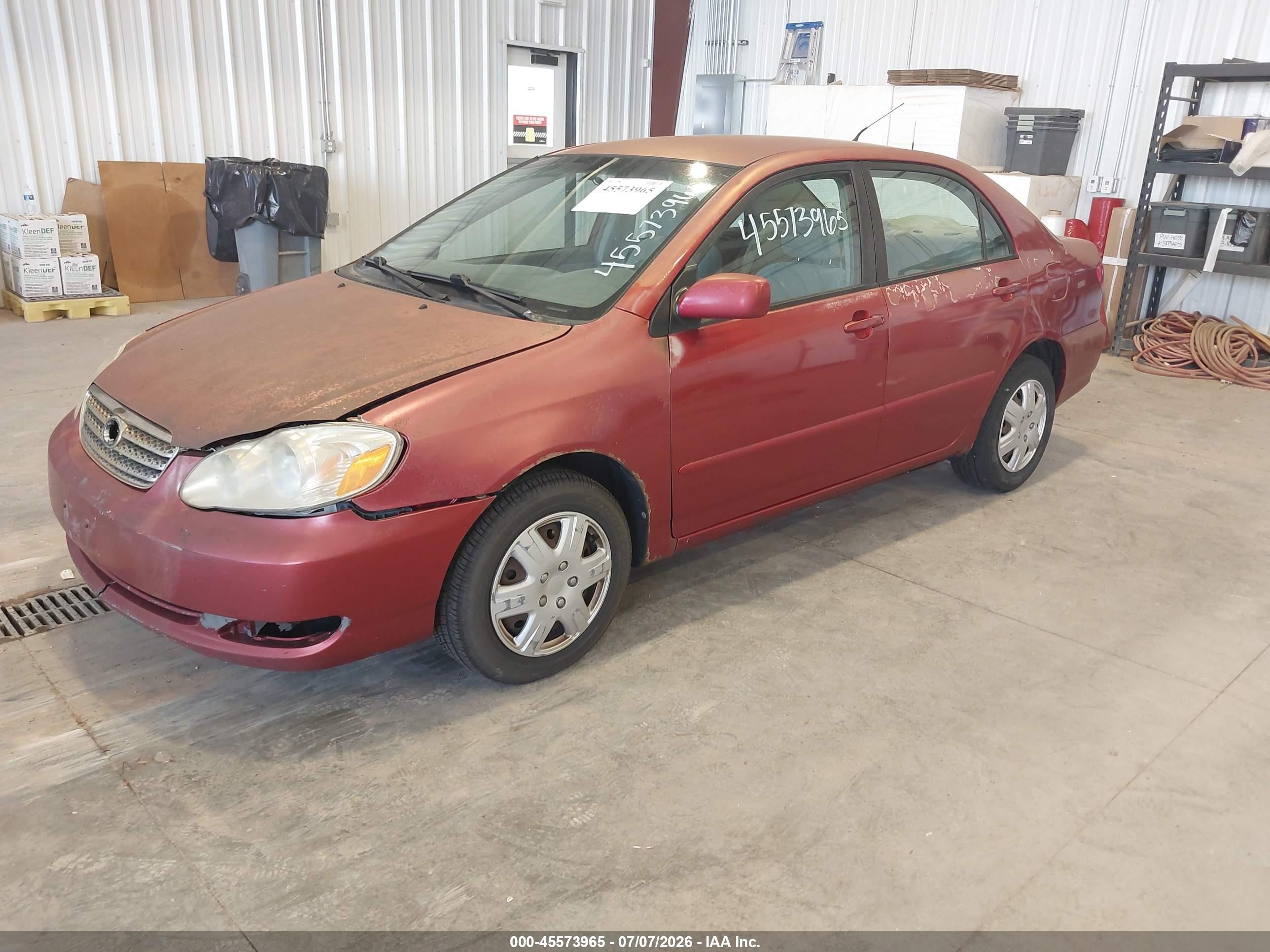 2007 Toyota Corolla Le Red vin: 1NXBR30EX7Z884846