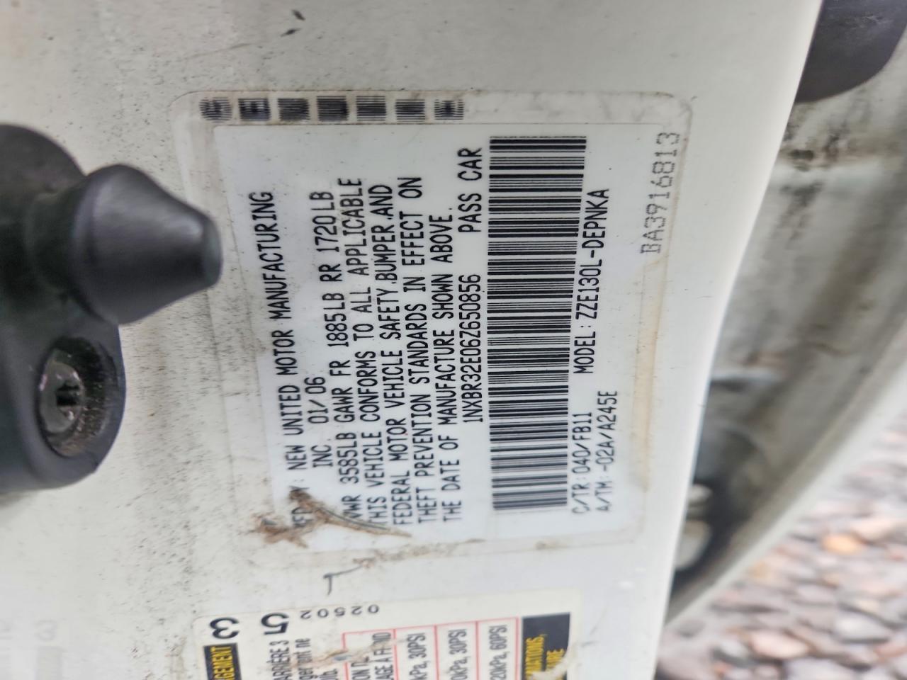 2006 Toyota Corolla Le Белый vin: 1NXBR32E06Z650856