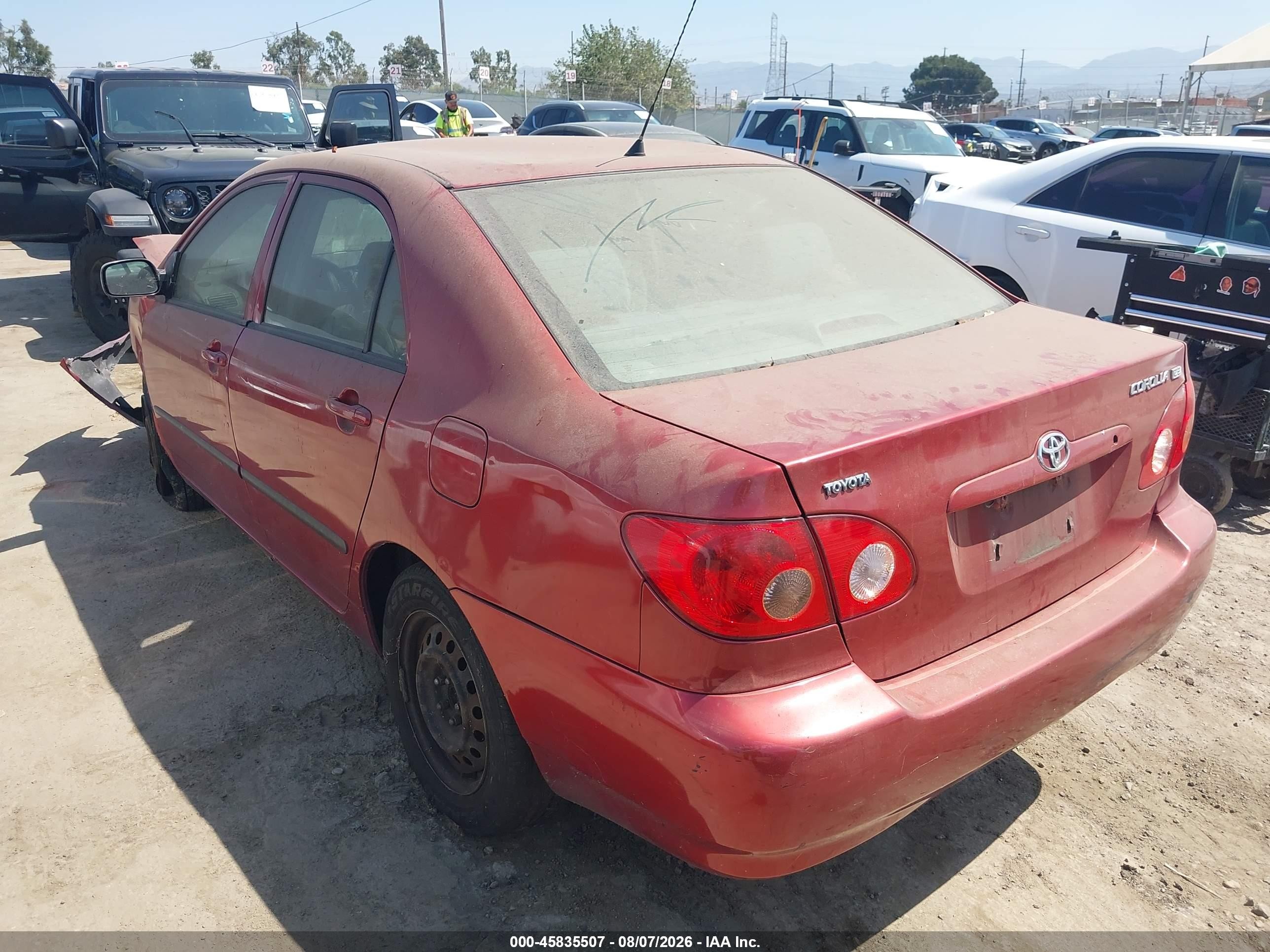 2006 Toyota Corolla Ce Red vin: 1NXBR32E06Z714880