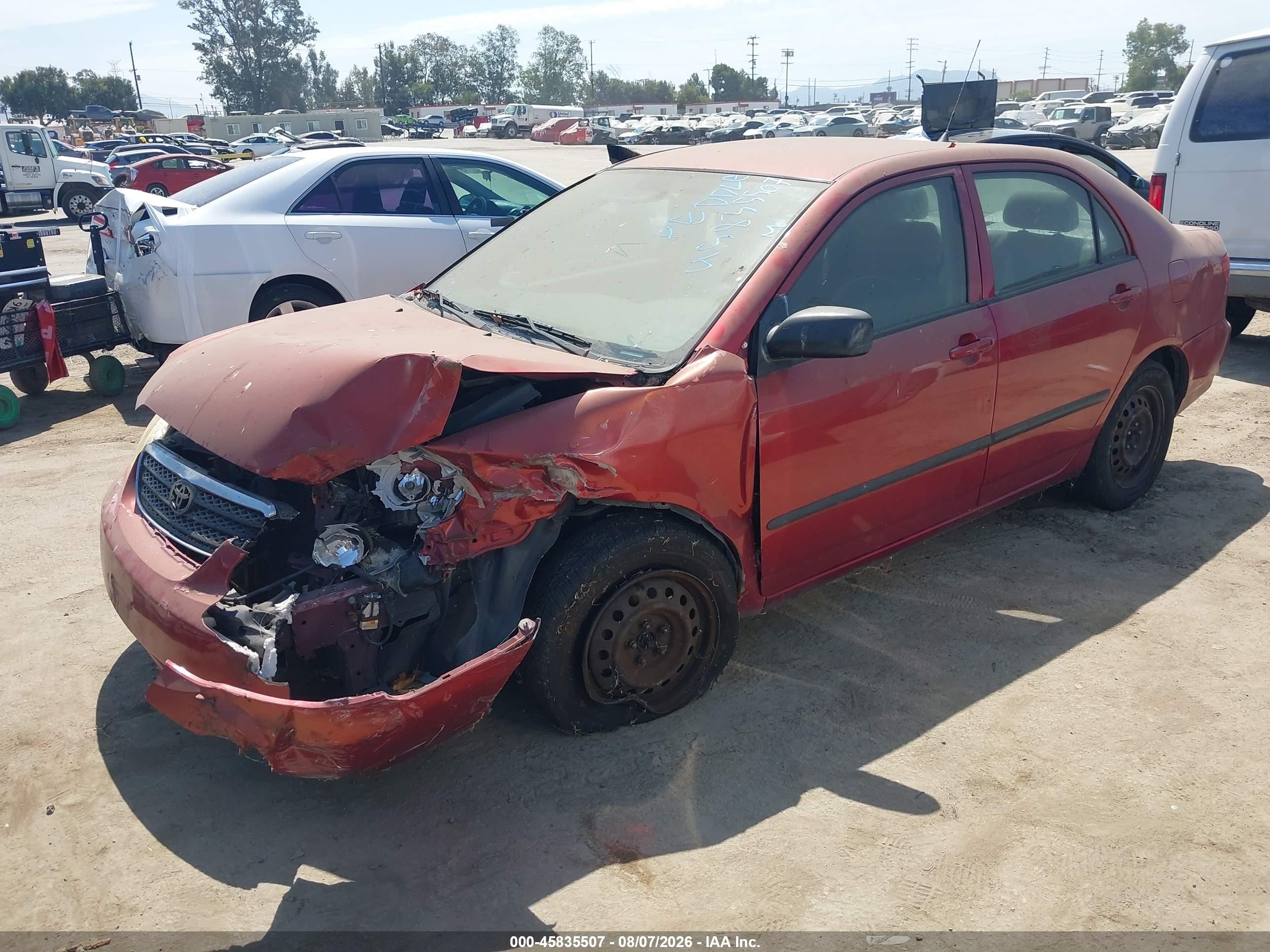 2006 Toyota Corolla Ce Red vin: 1NXBR32E06Z714880