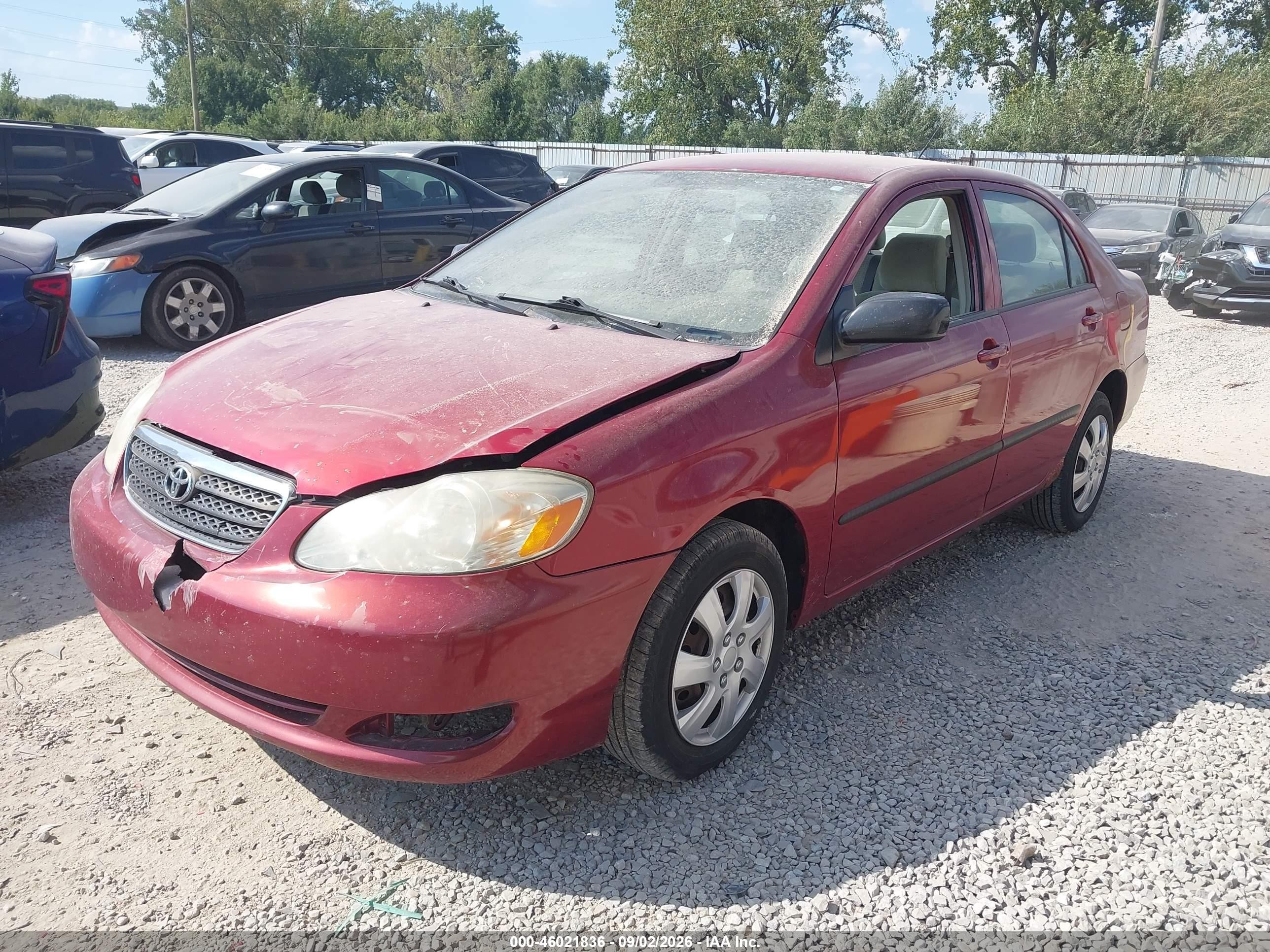 2007 Toyota Corolla Ce Maroon vin: 1NXBR32E07Z893195