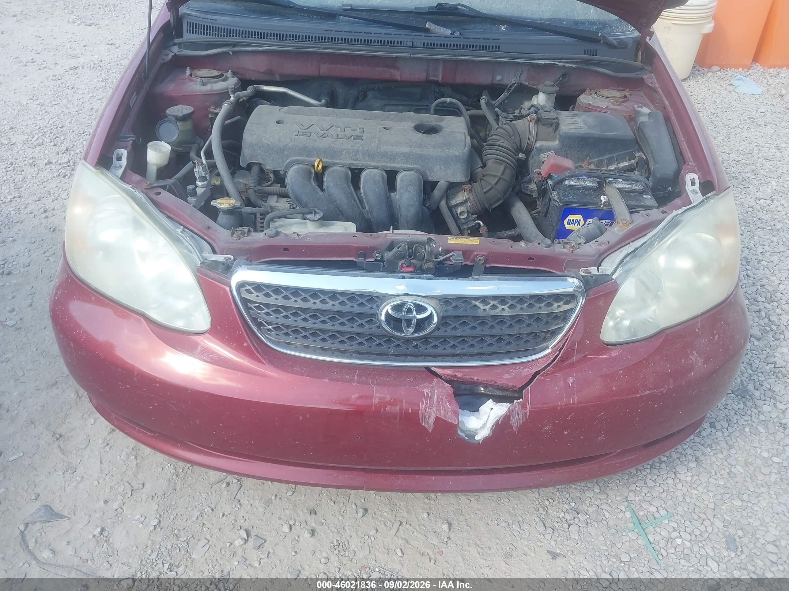 2007 Toyota Corolla Ce Maroon vin: 1NXBR32E07Z893195