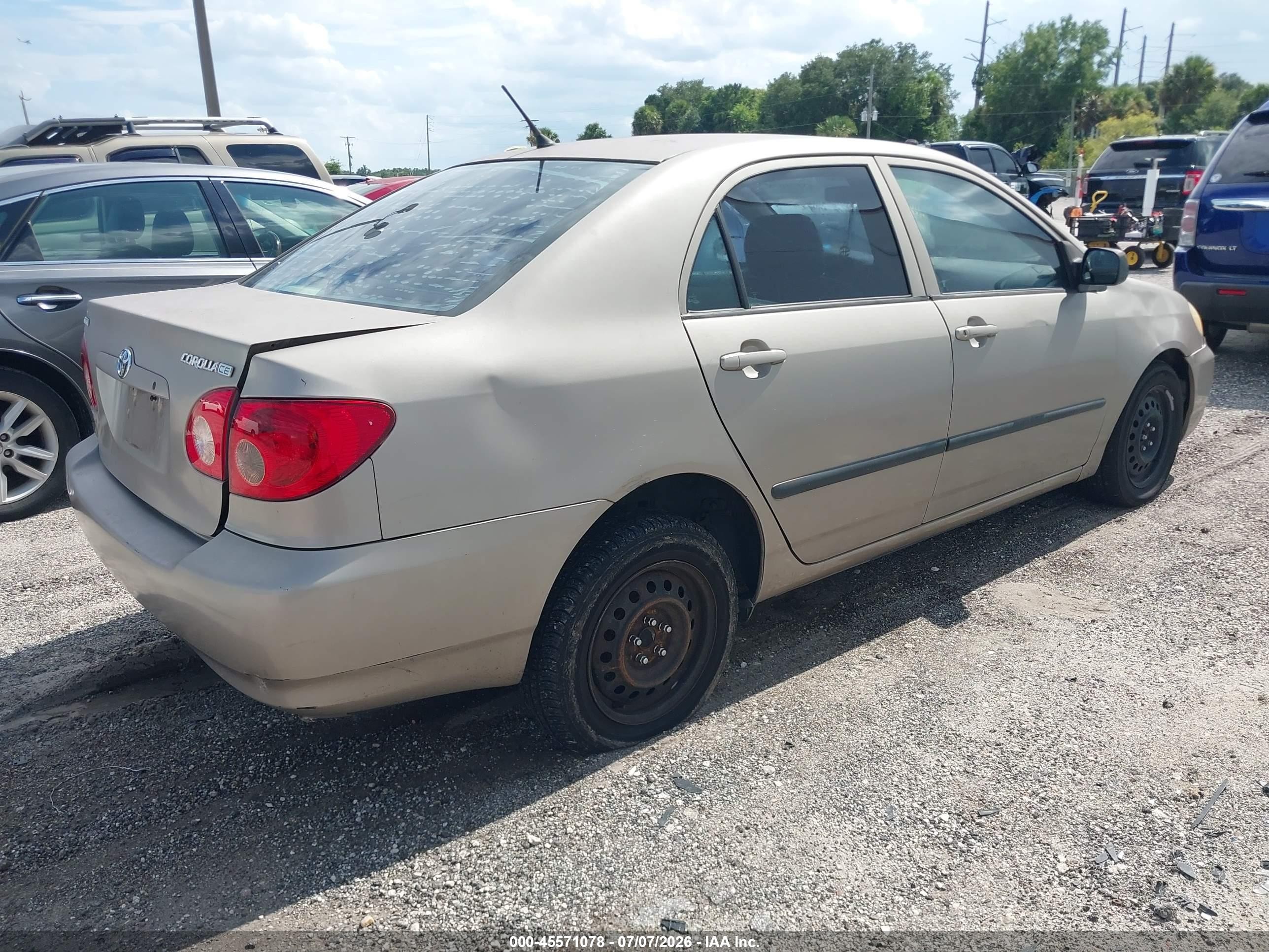 2008 Toyota Corolla Ce Gold vin: 1NXBR32E08Z009497