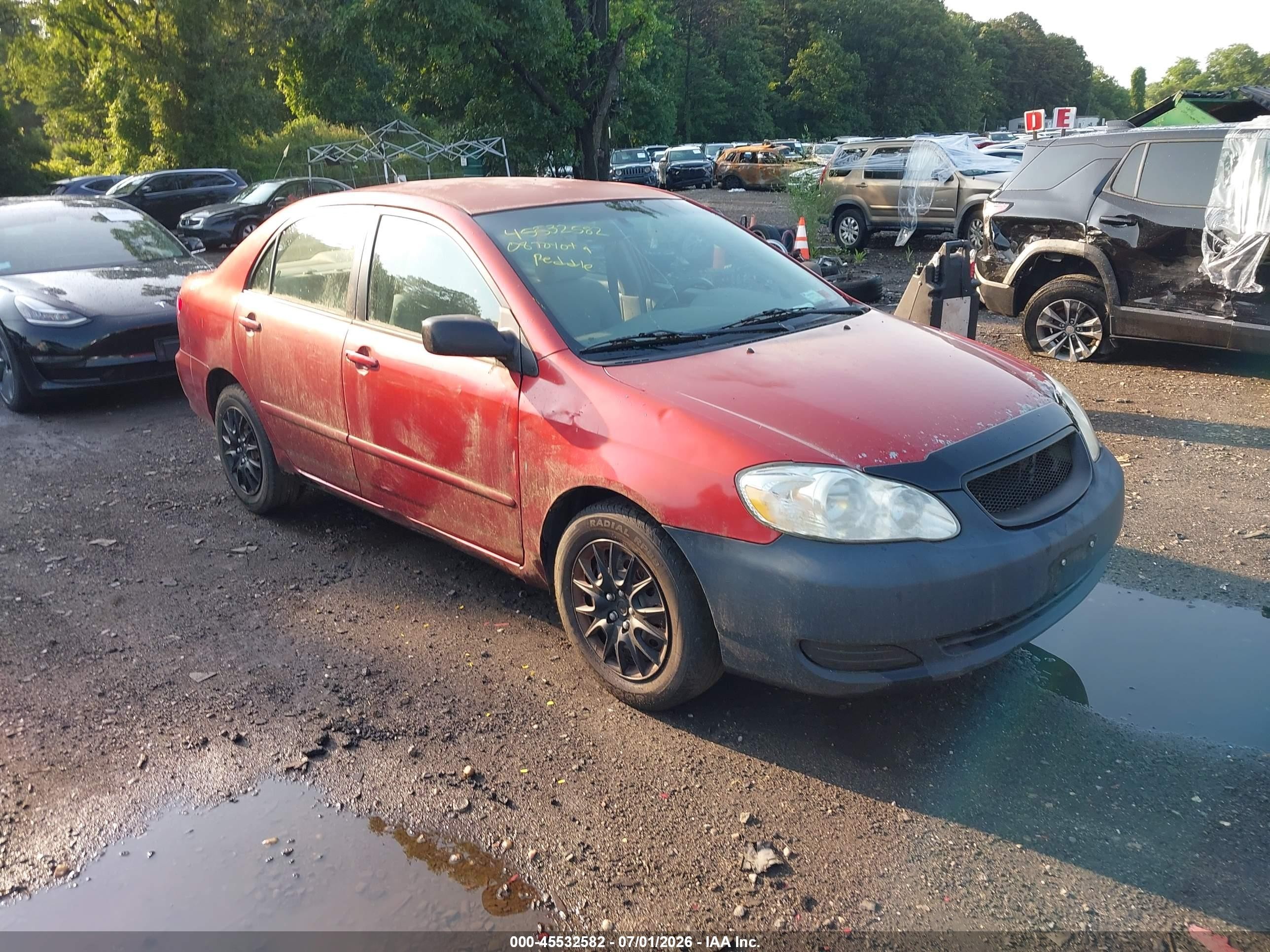 2008 Toyota Corolla Le Red vin: 1NXBR32E08Z021729