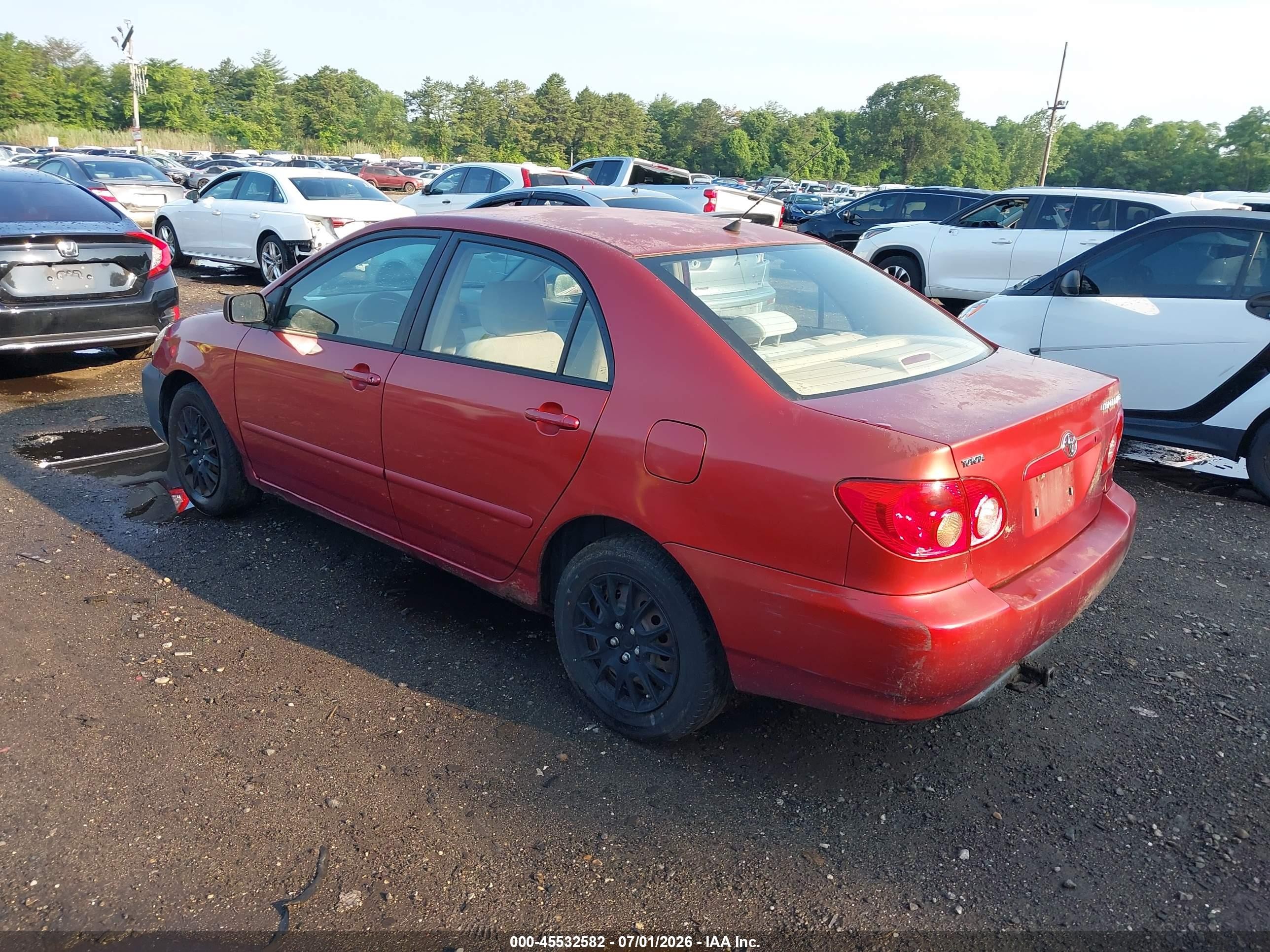 2008 Toyota Corolla Le Red vin: 1NXBR32E08Z021729