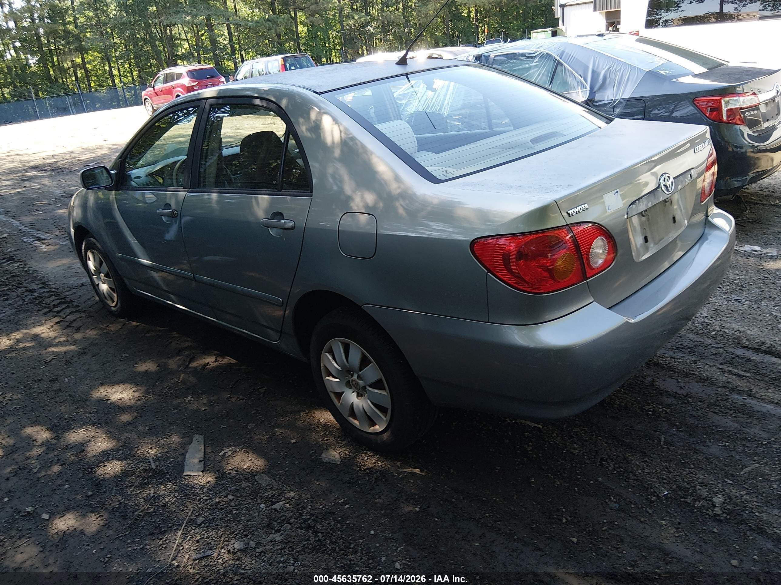 2003 Toyota Corolla Le Light Blue vin: 1NXBR32E13Z051850
