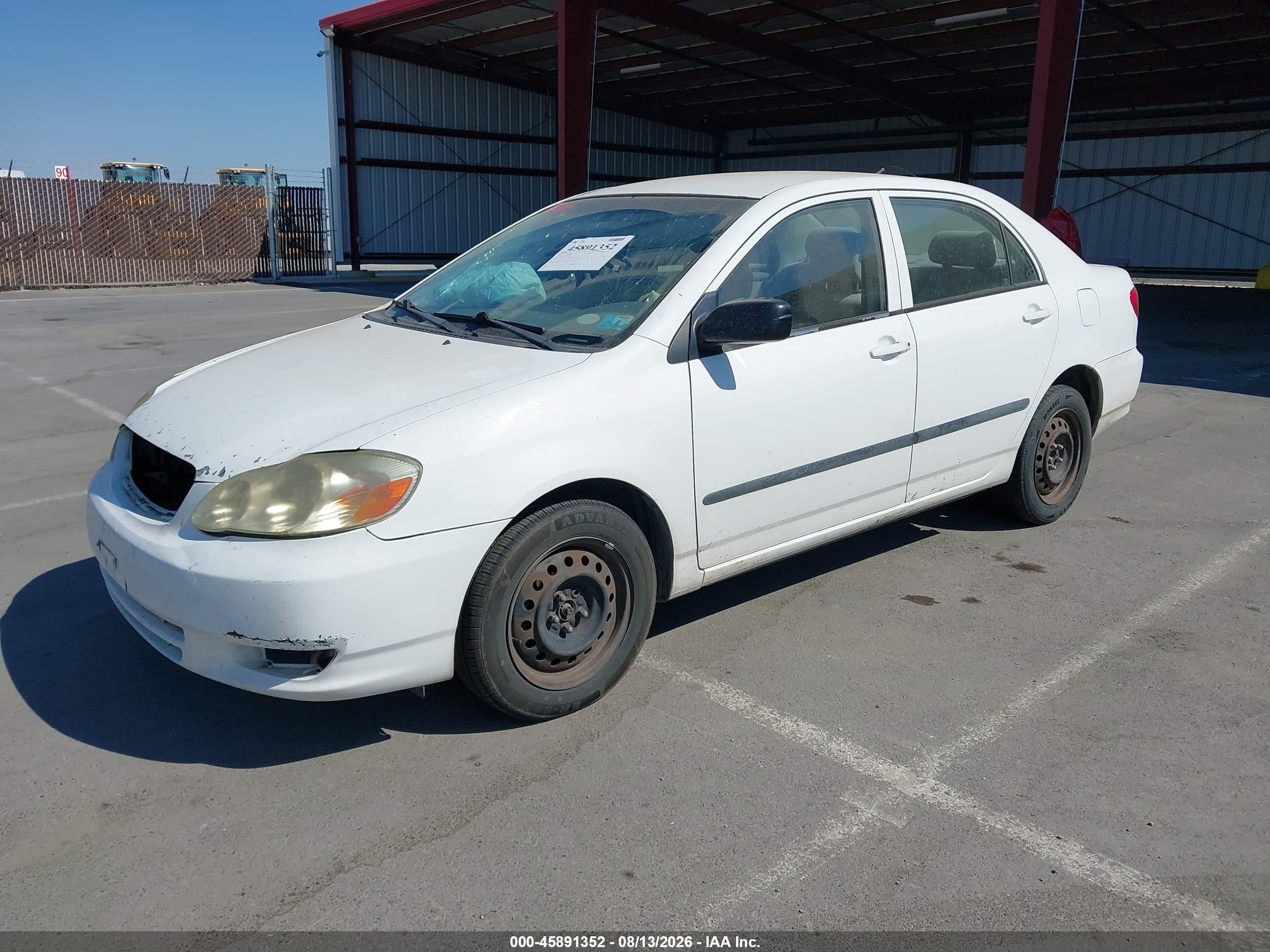 2003 Toyota Corolla Ce White vin: 1NXBR32E13Z058331