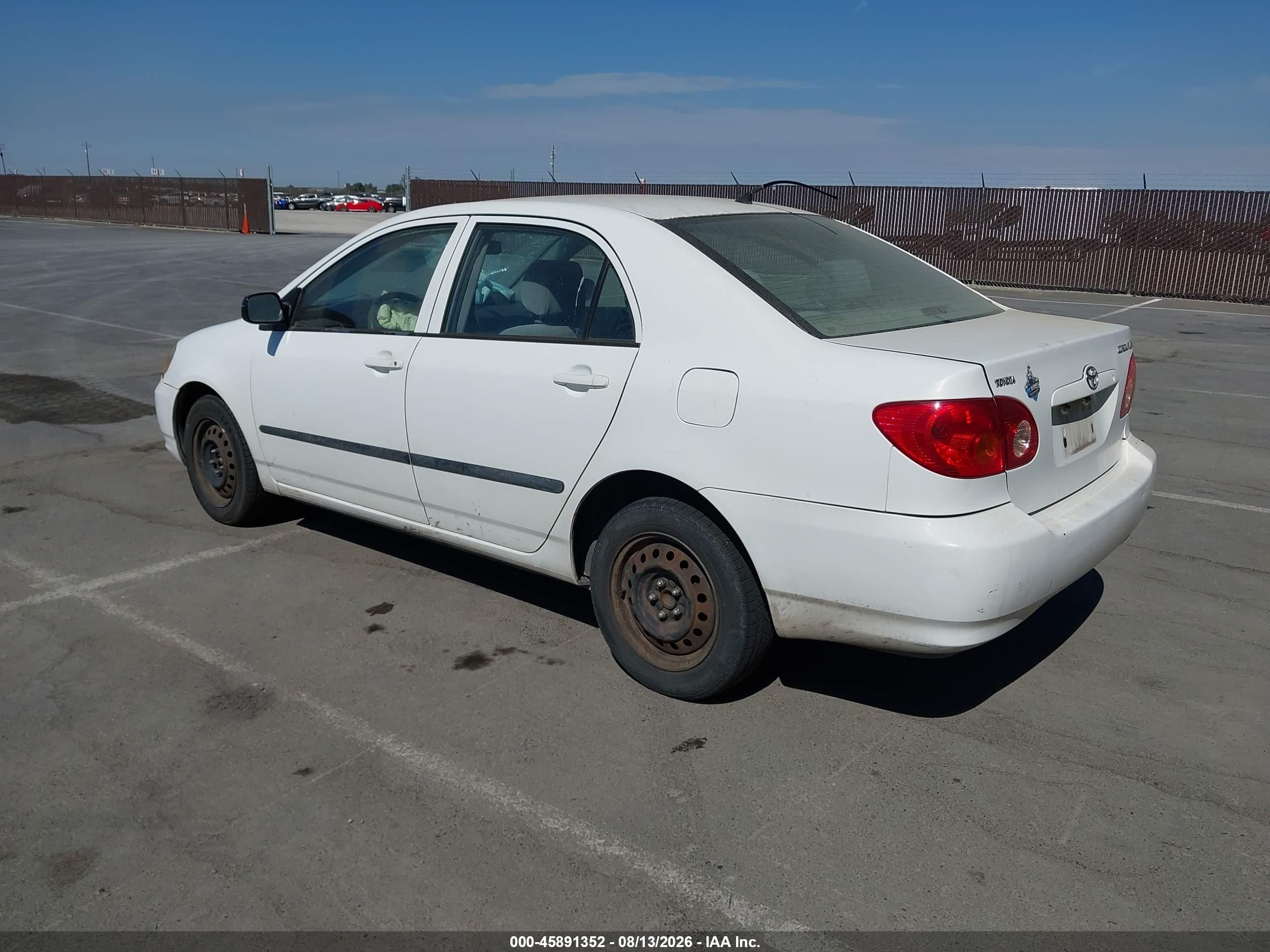 2003 Toyota Corolla Ce White vin: 1NXBR32E13Z058331