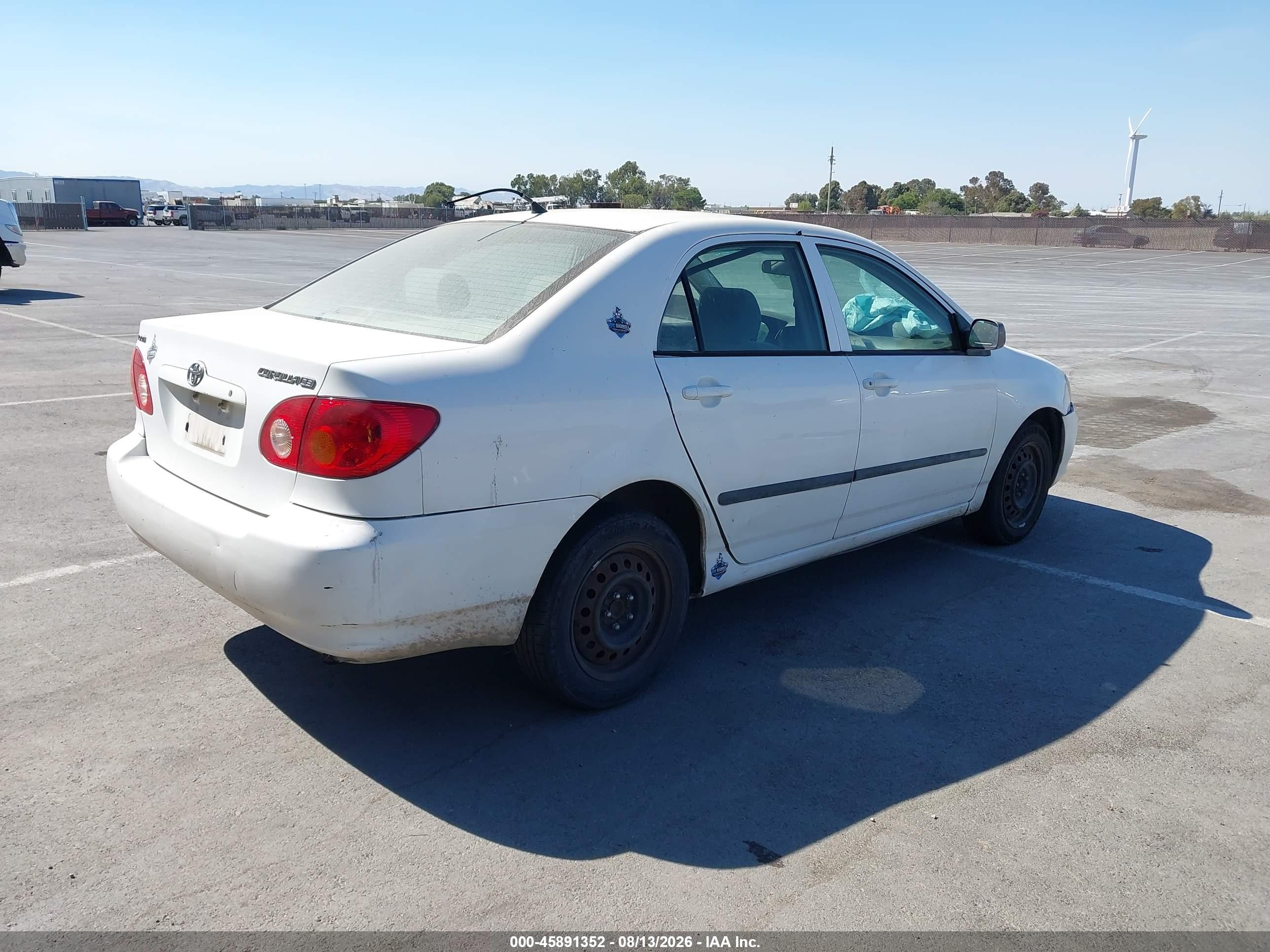 2003 Toyota Corolla Ce White vin: 1NXBR32E13Z058331