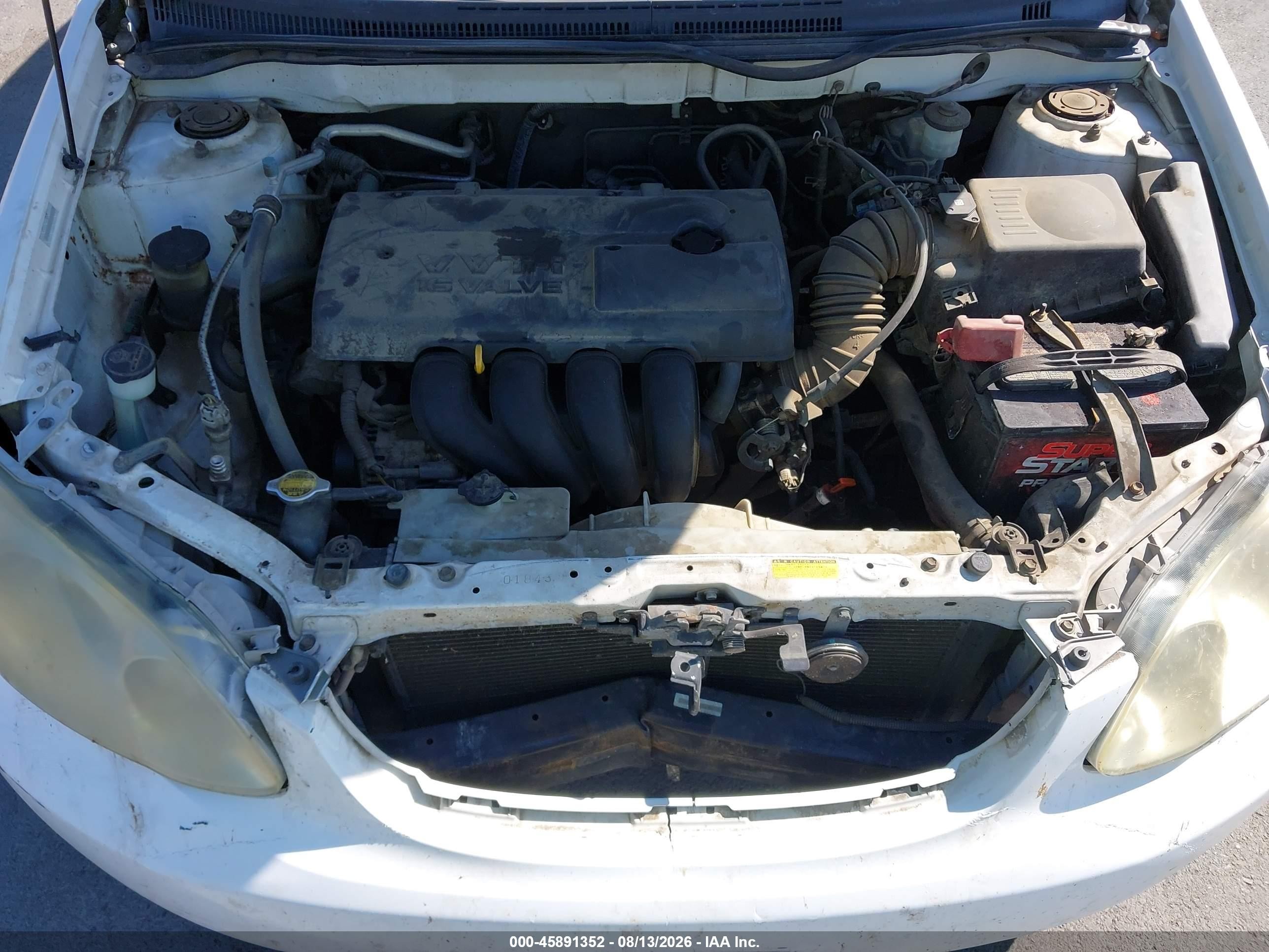 2003 Toyota Corolla Ce White vin: 1NXBR32E13Z058331