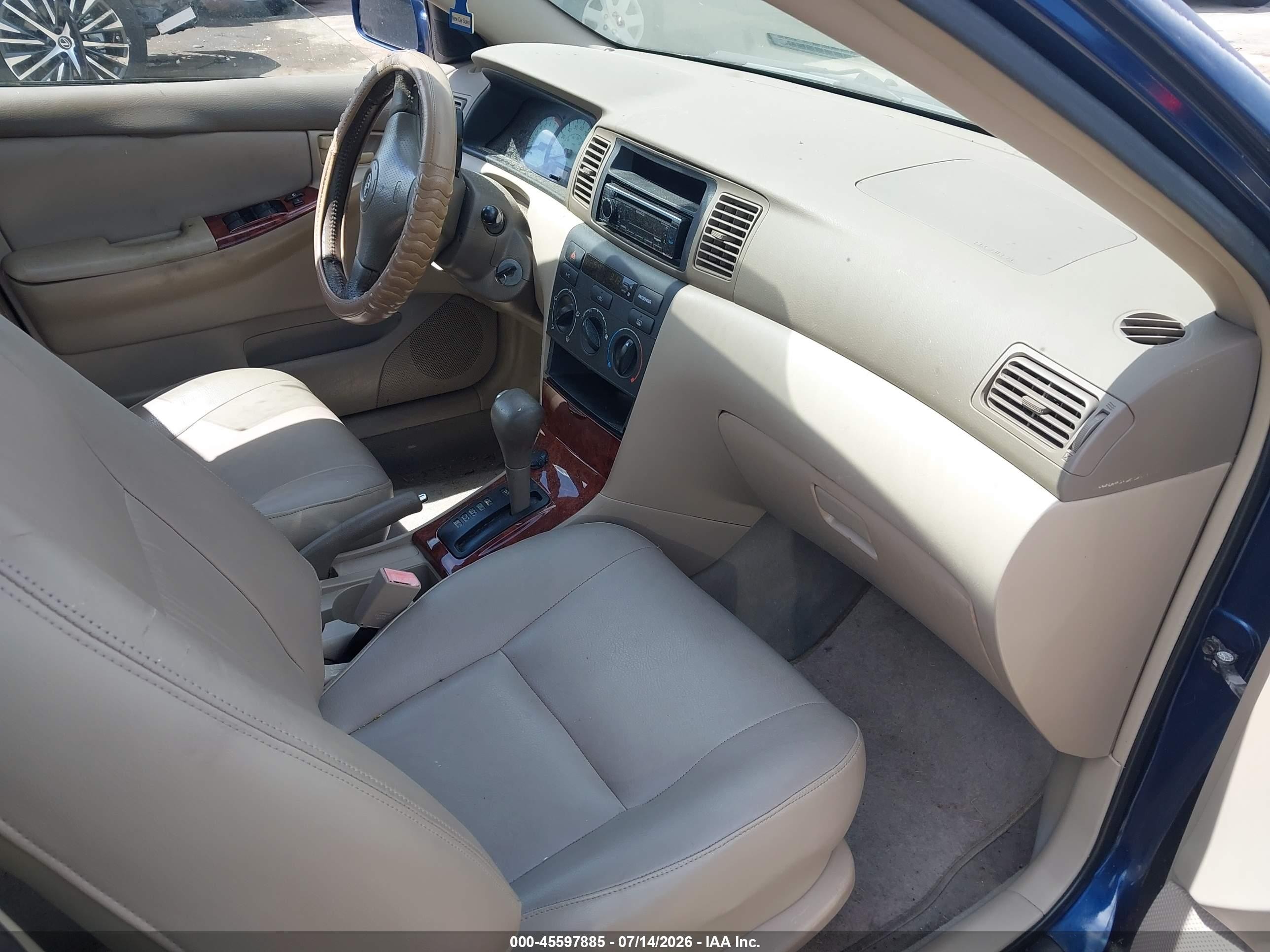 2003 Toyota Corolla Le Blue vin: 1NXBR32E13Z080488