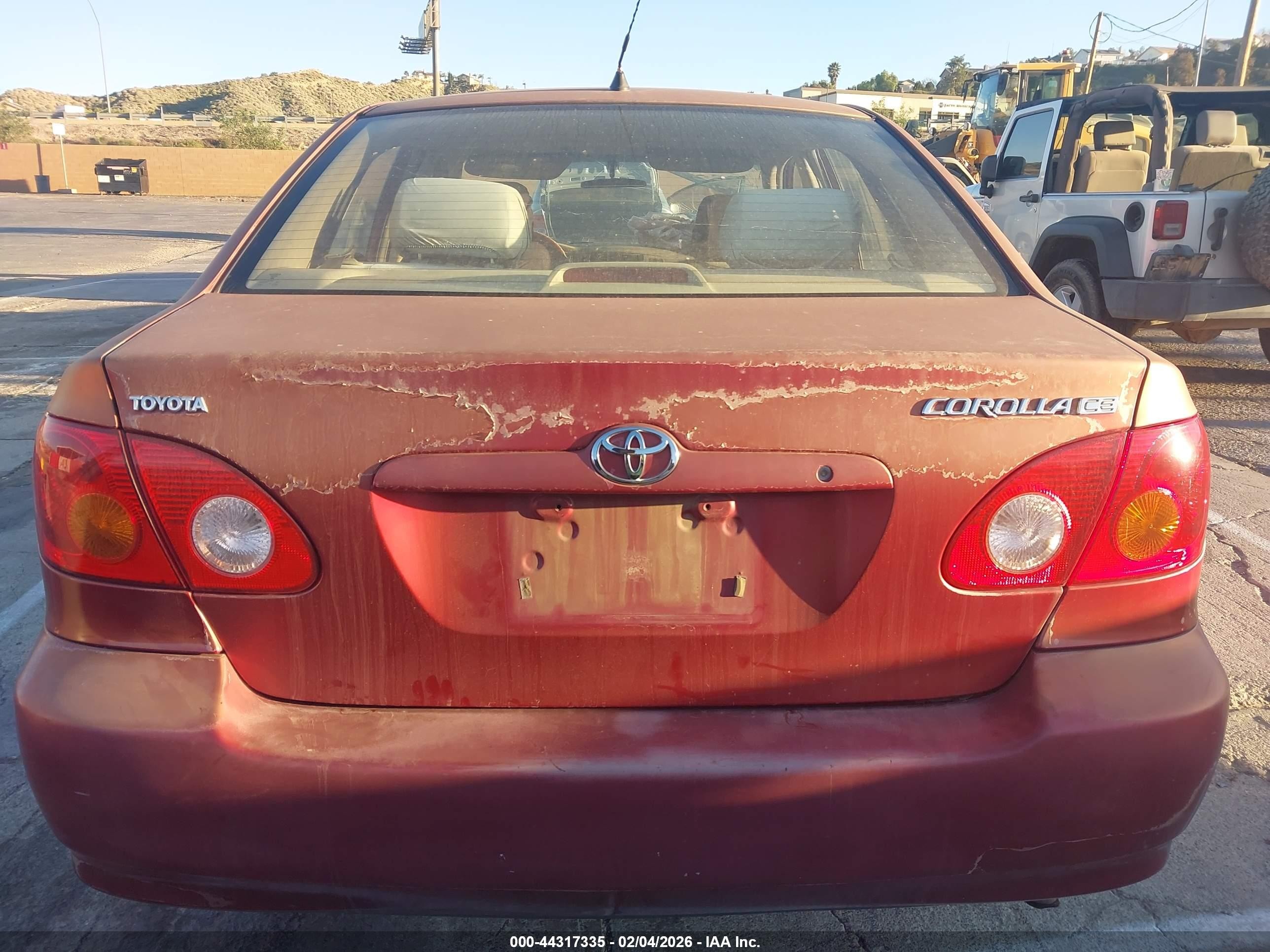 2004 Toyota Corolla Ce Red vin: 1NXBR32E14Z248342