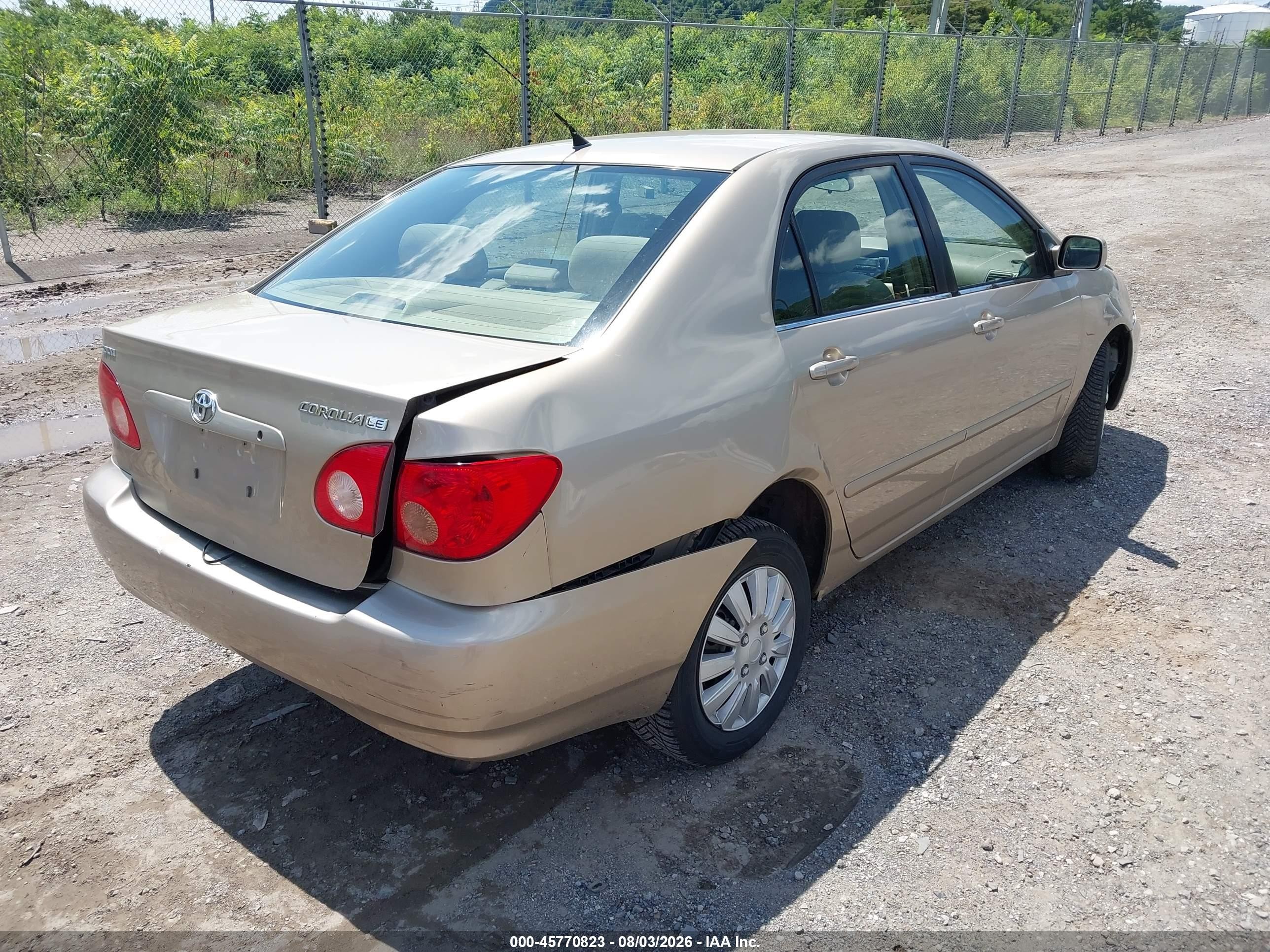 2005 Toyota Corolla Le Gold vin: 1NXBR32E15Z366182