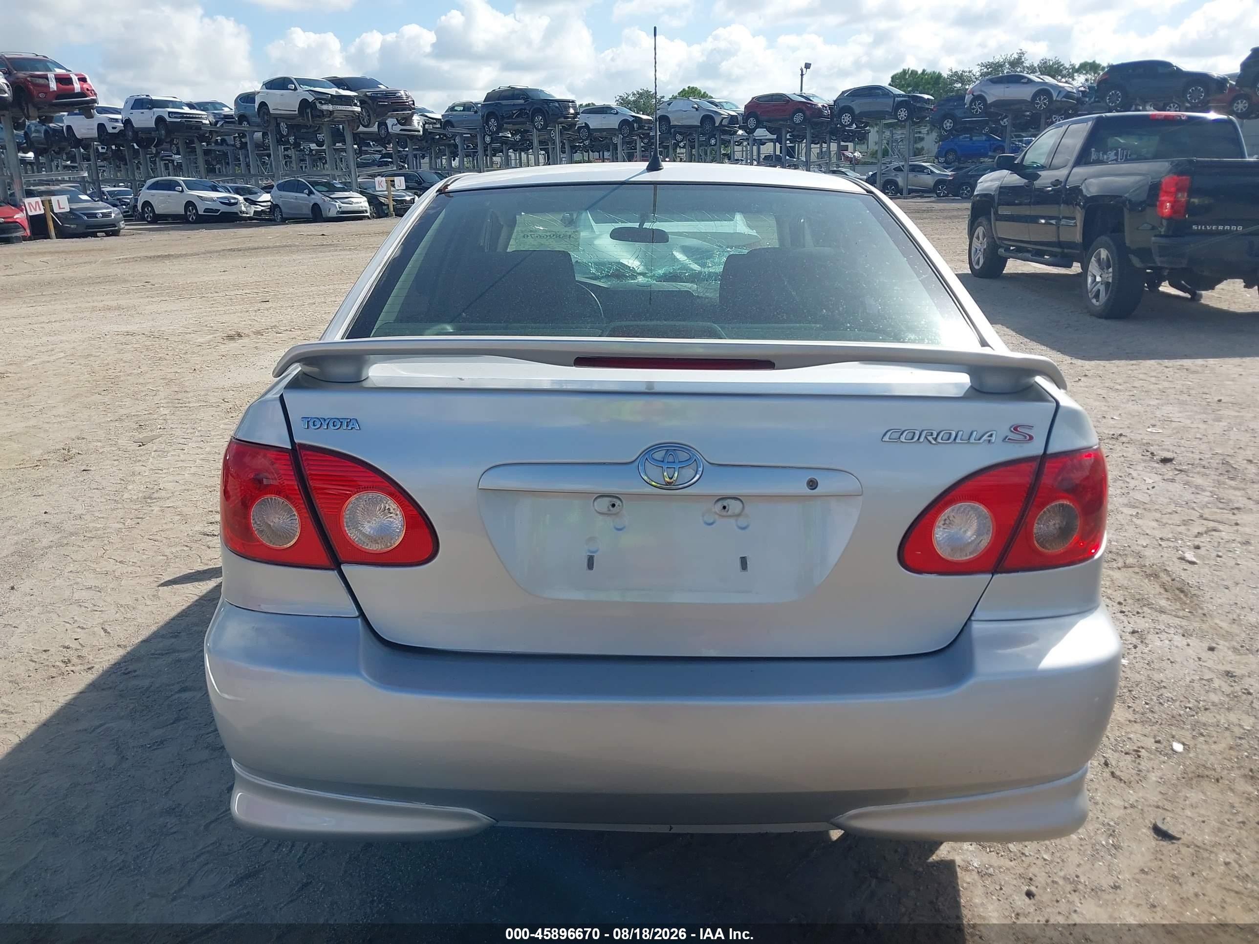 2005 Toyota Corolla S Silver vin: 1NXBR32E15Z423741