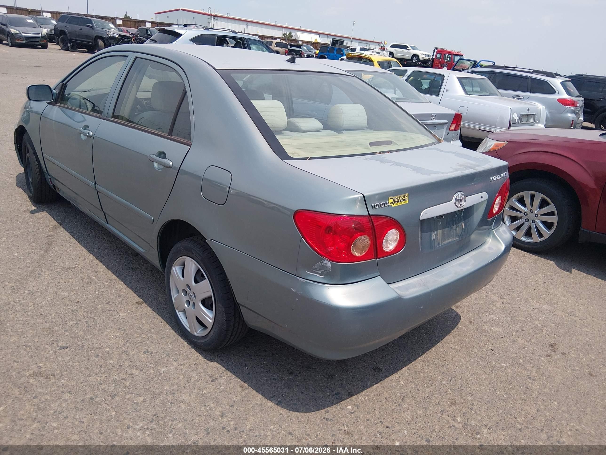 2006 Toyota Corolla Le Light Blue vin: 1NXBR32E16Z707209