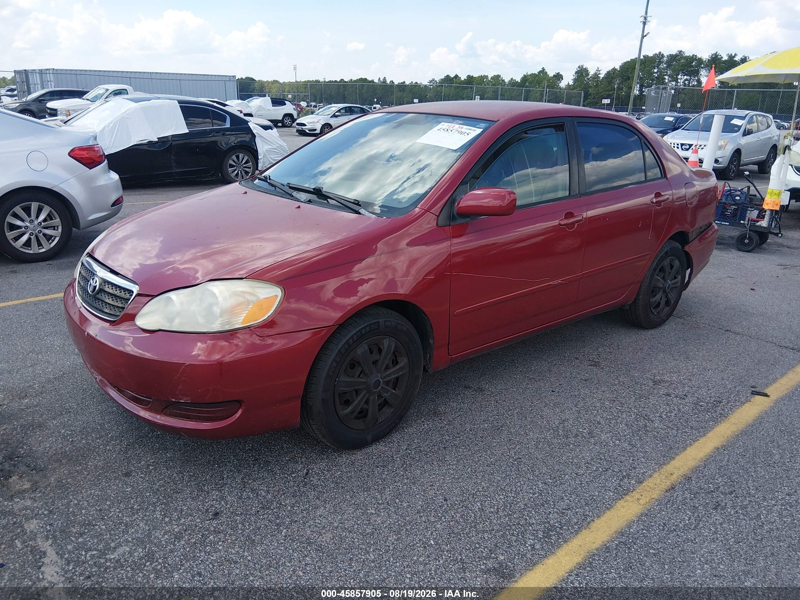 2008 Toyota Corolla Le Red vin: 1NXBR32E18Z953096
