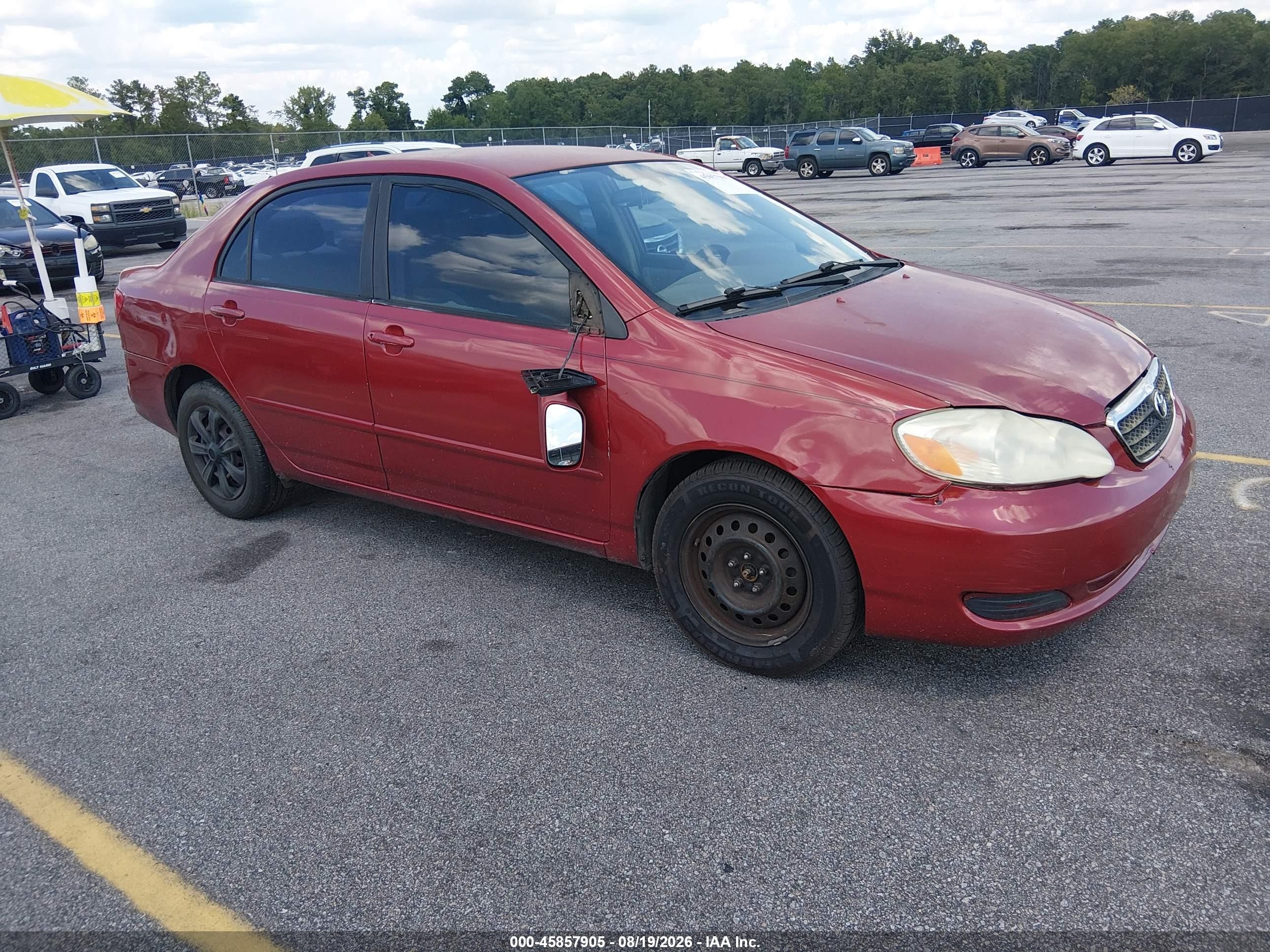 2008 Toyota Corolla Le Red vin: 1NXBR32E18Z953096