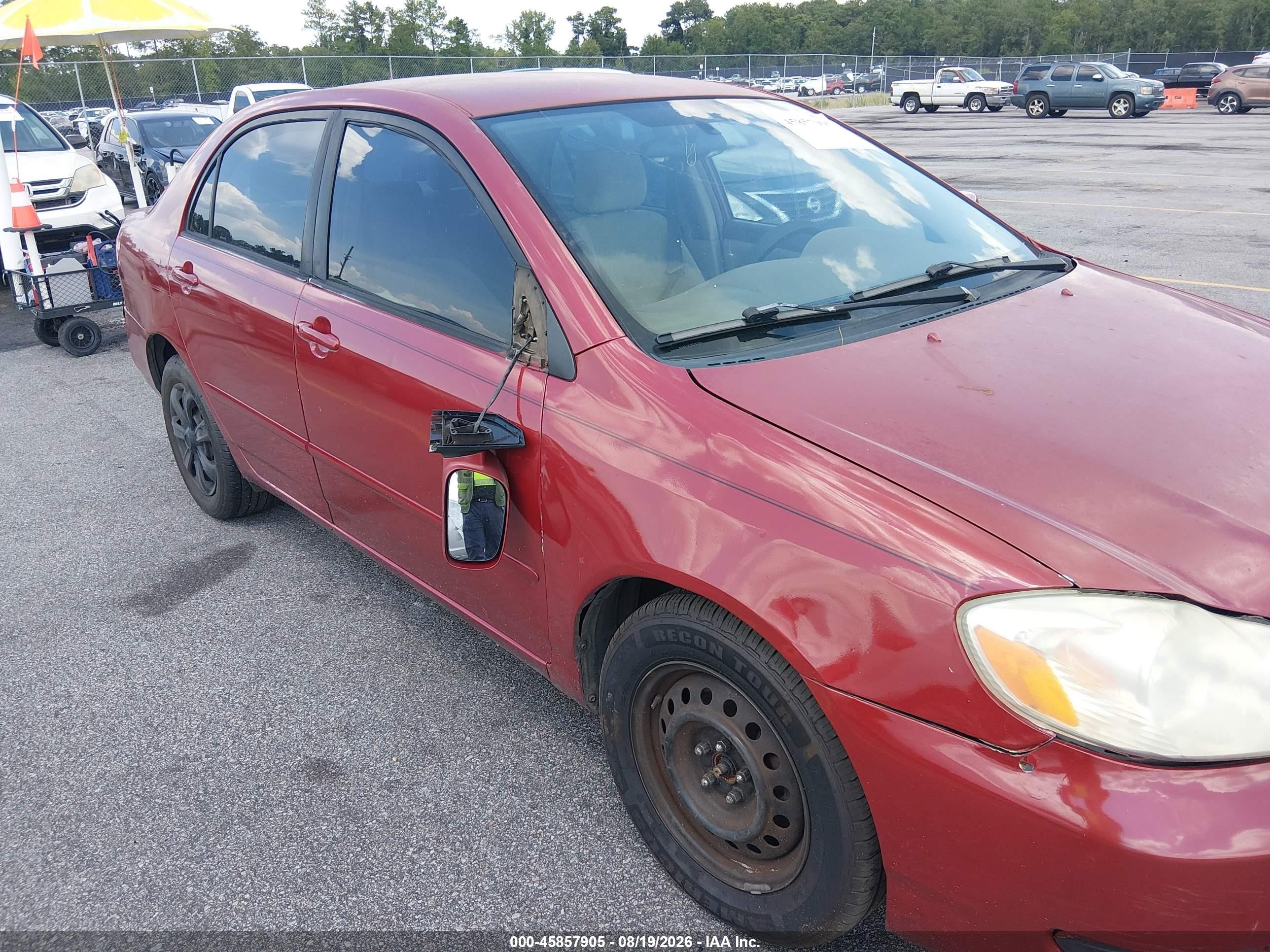 2008 Toyota Corolla Le Red vin: 1NXBR32E18Z953096