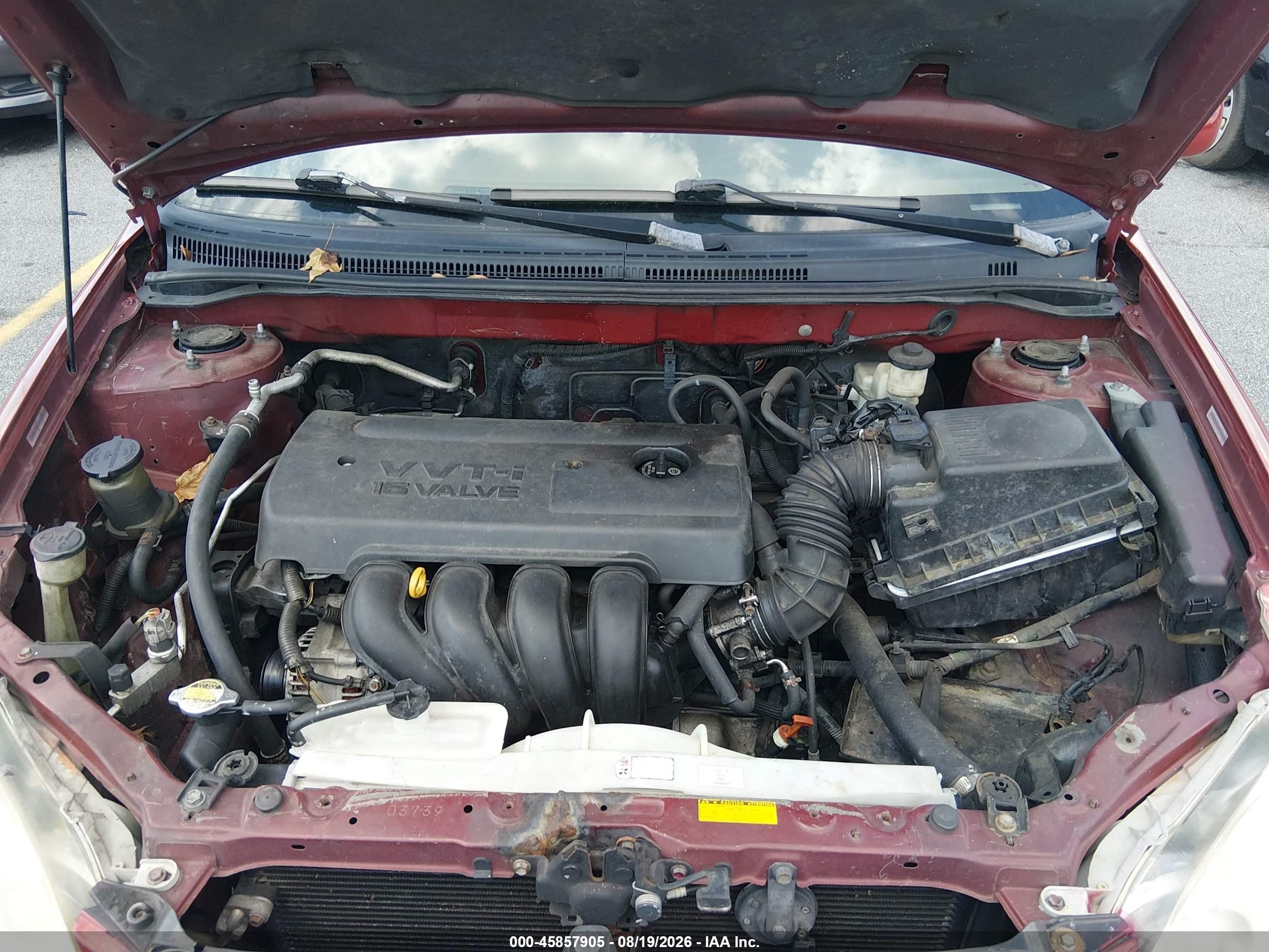 2008 Toyota Corolla Le Red vin: 1NXBR32E18Z953096