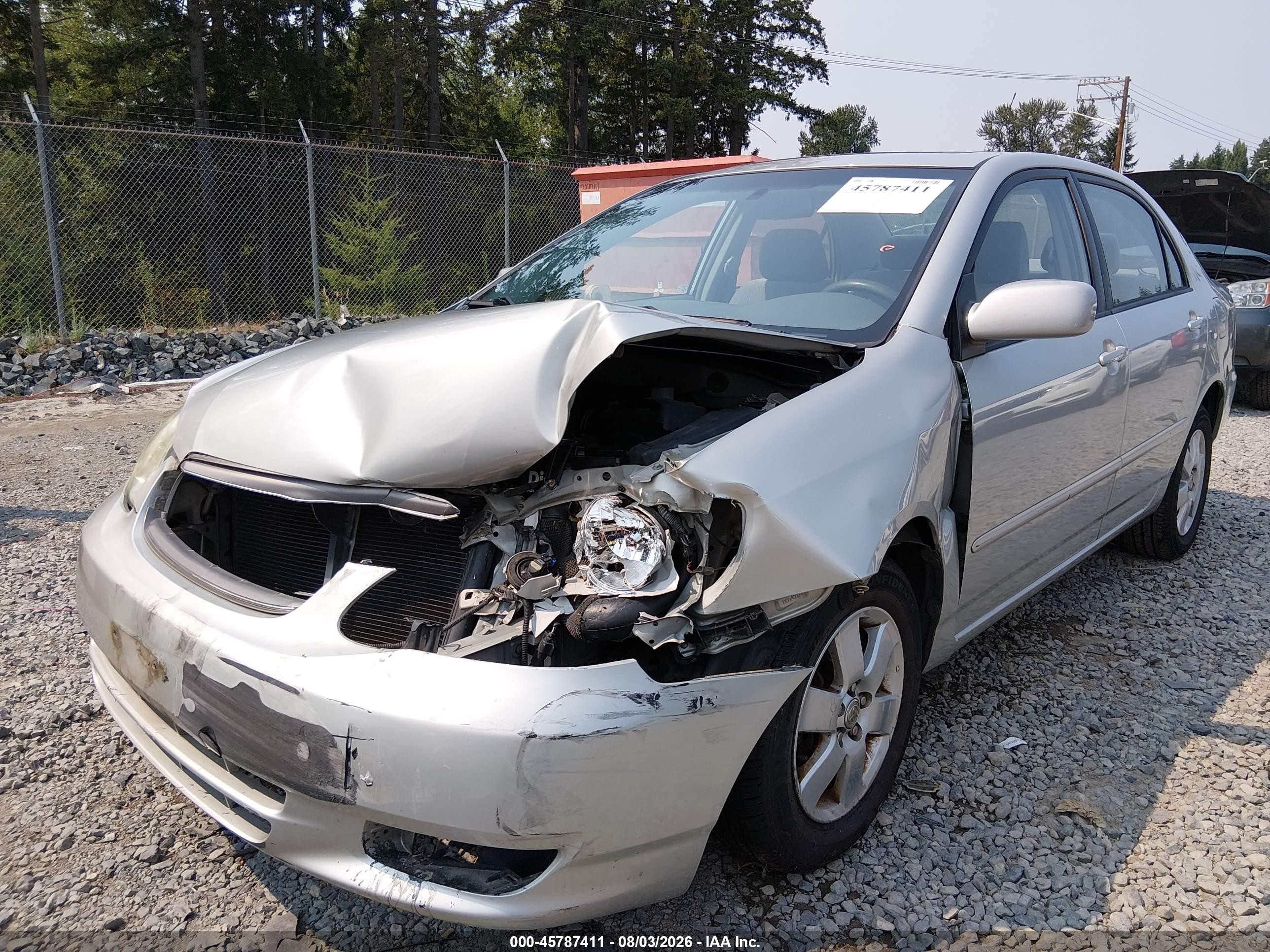2003 Toyota Corolla Le Silver vin: 1NXBR32E23Z019859