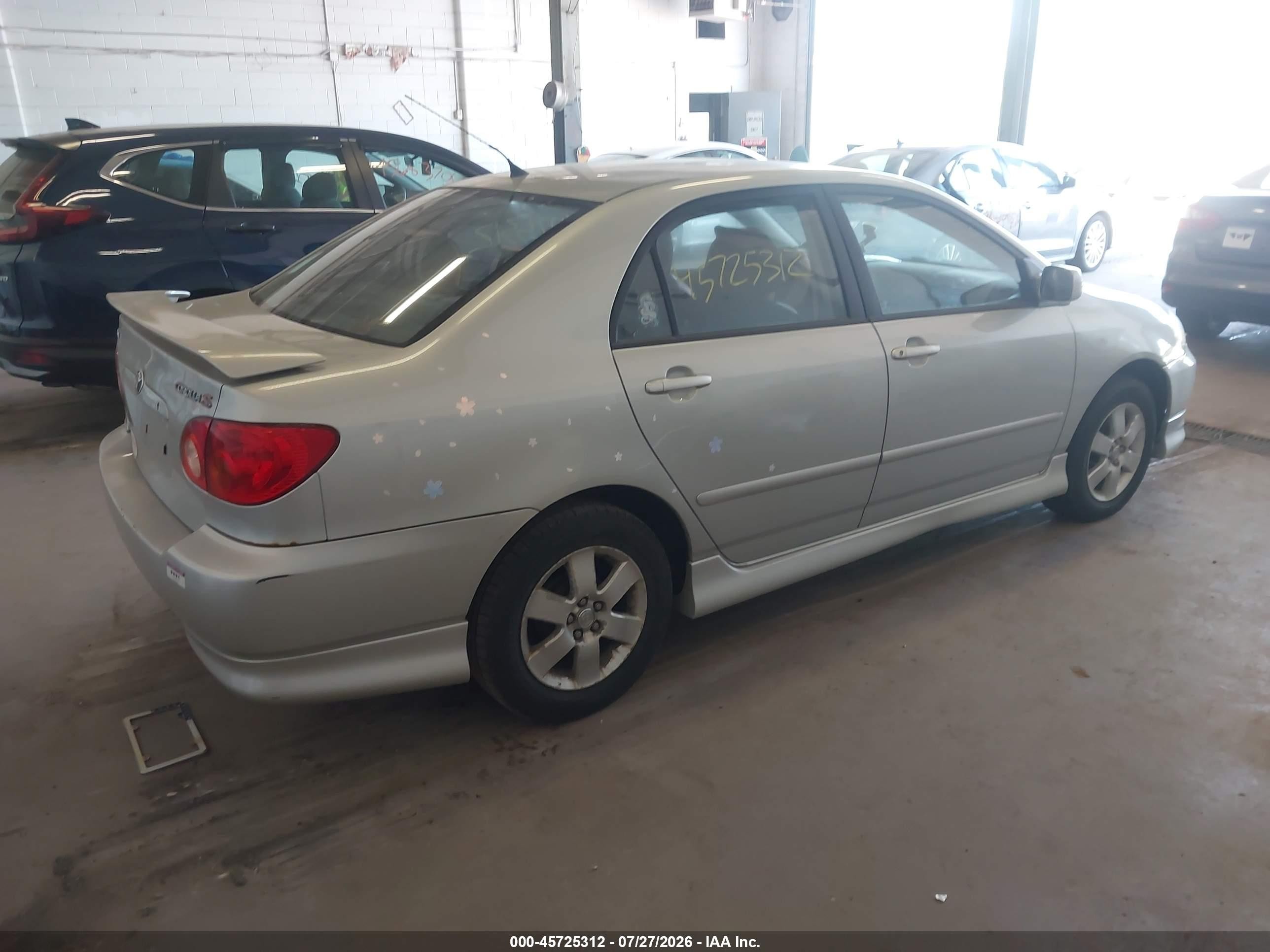 2003 Toyota Corolla S Silver vin: 1NXBR32E23Z078488