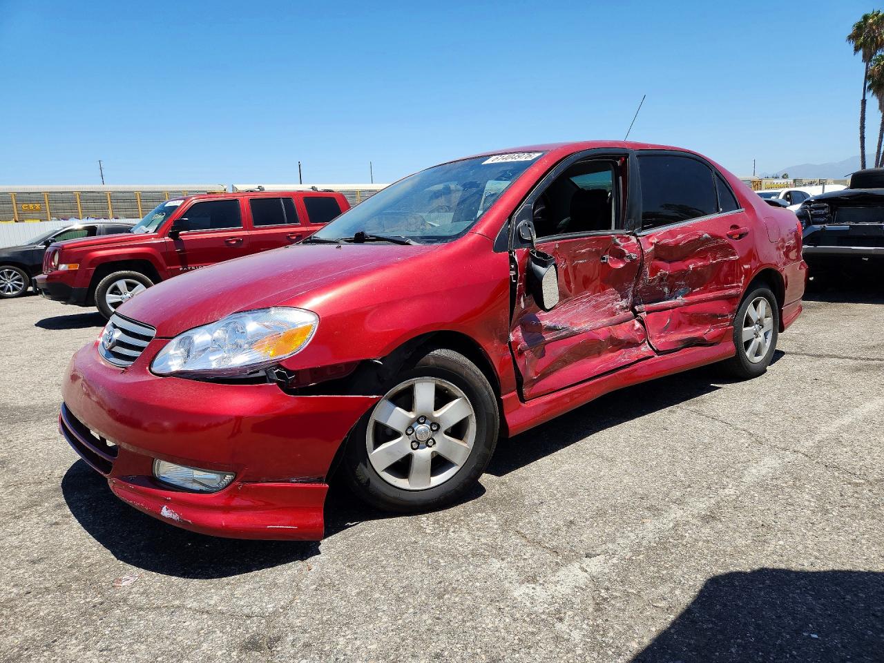 2003 Toyota Corolla S Red vin: 1NXBR32E23Z164741