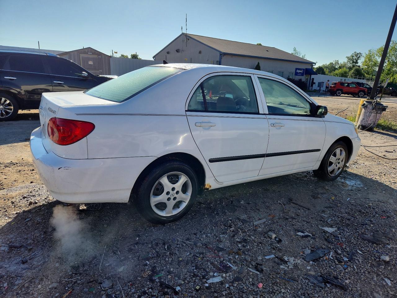 2005 Toyota Corolla Ce White vin: 1NXBR32E25Z528093