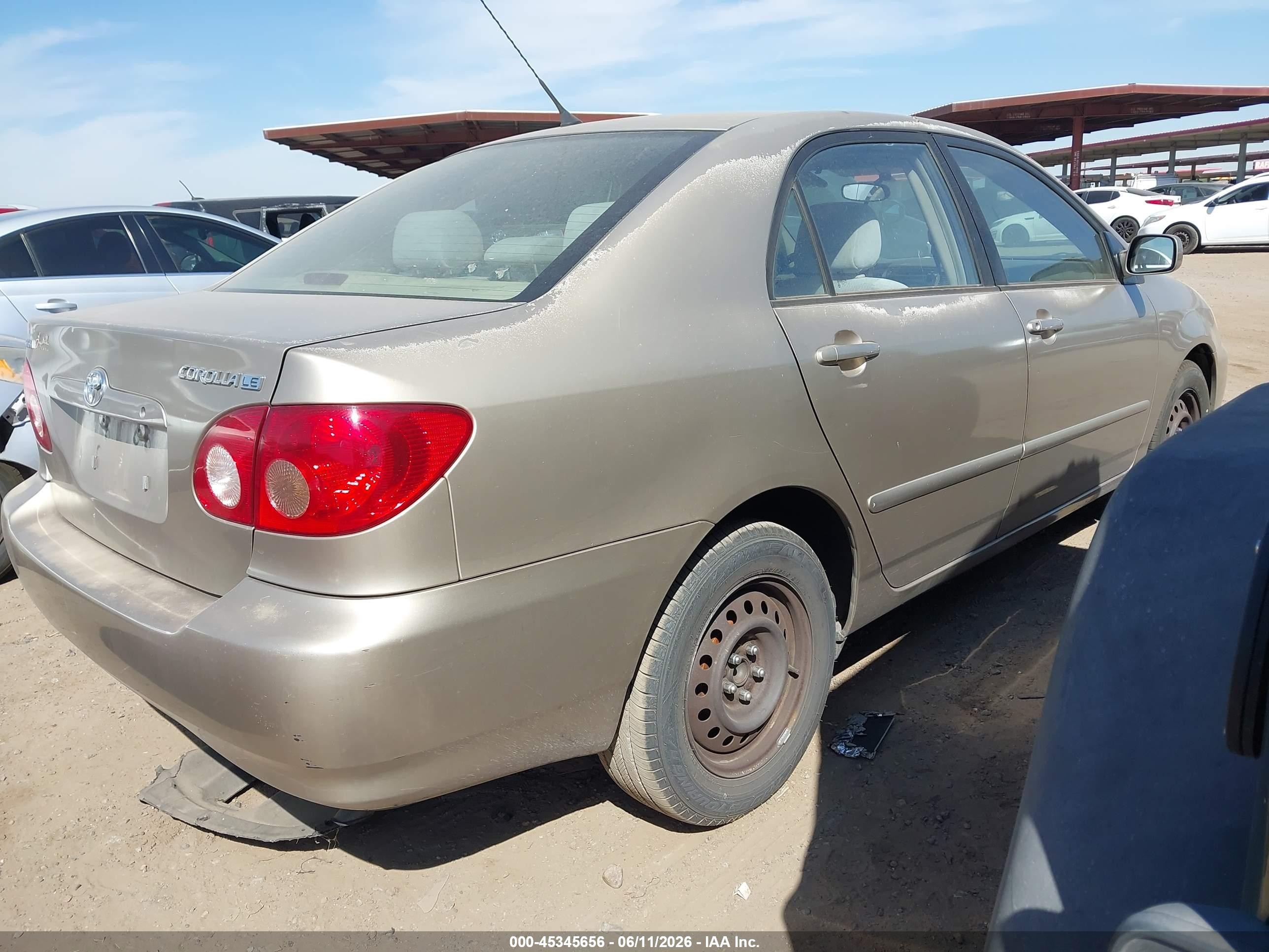 2006 Toyota Corolla Le Tan vin: 1NXBR32E26Z763515