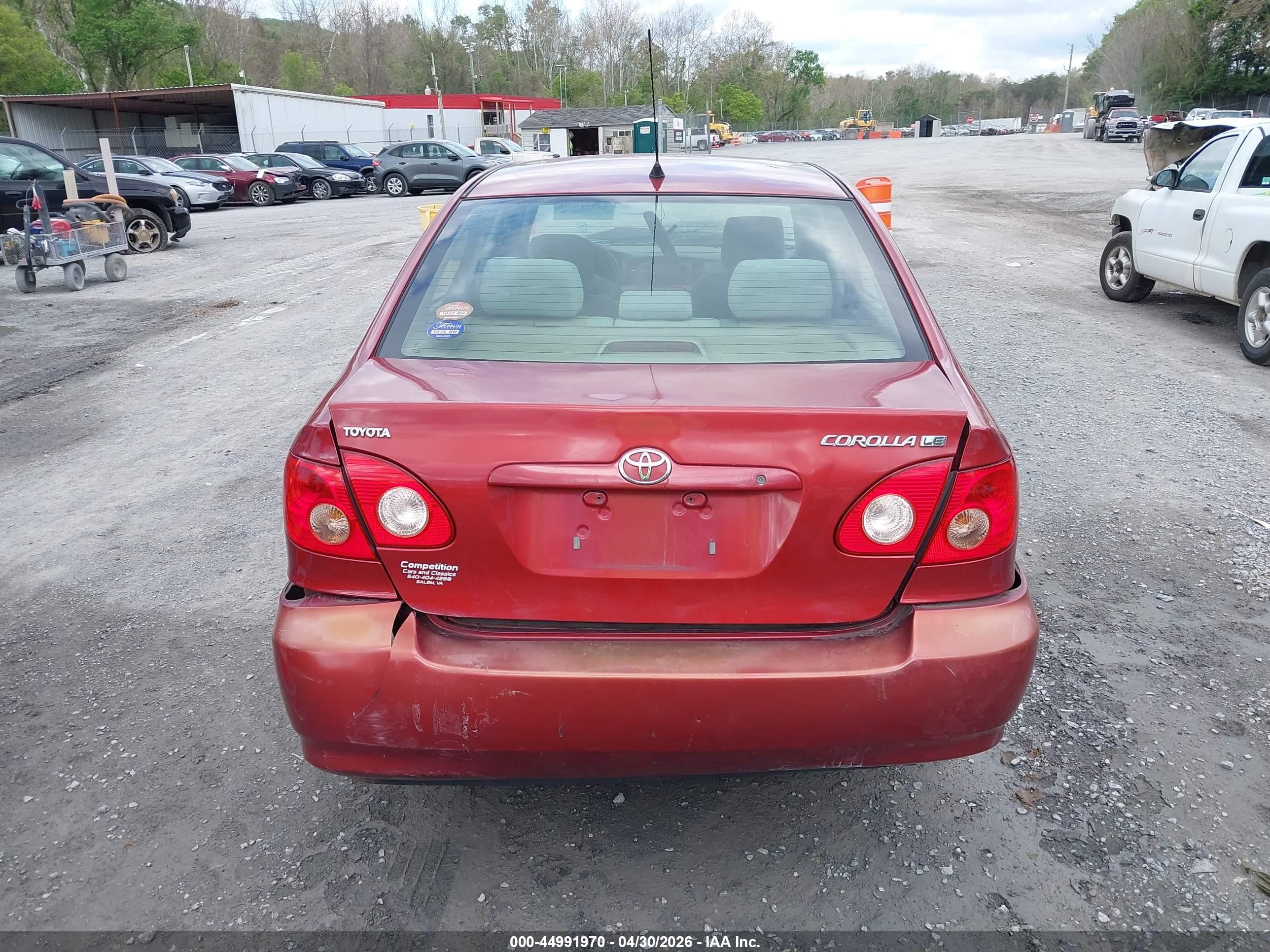 2007 Toyota Corolla Le Красный vin: 1NXBR32E27Z870095