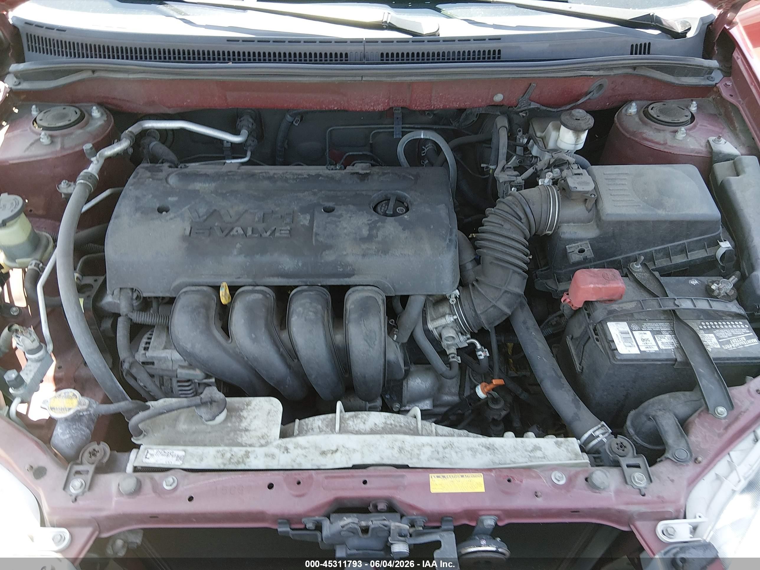 2007 Toyota Corolla Le Burgundy vin: 1NXBR32E27Z922048