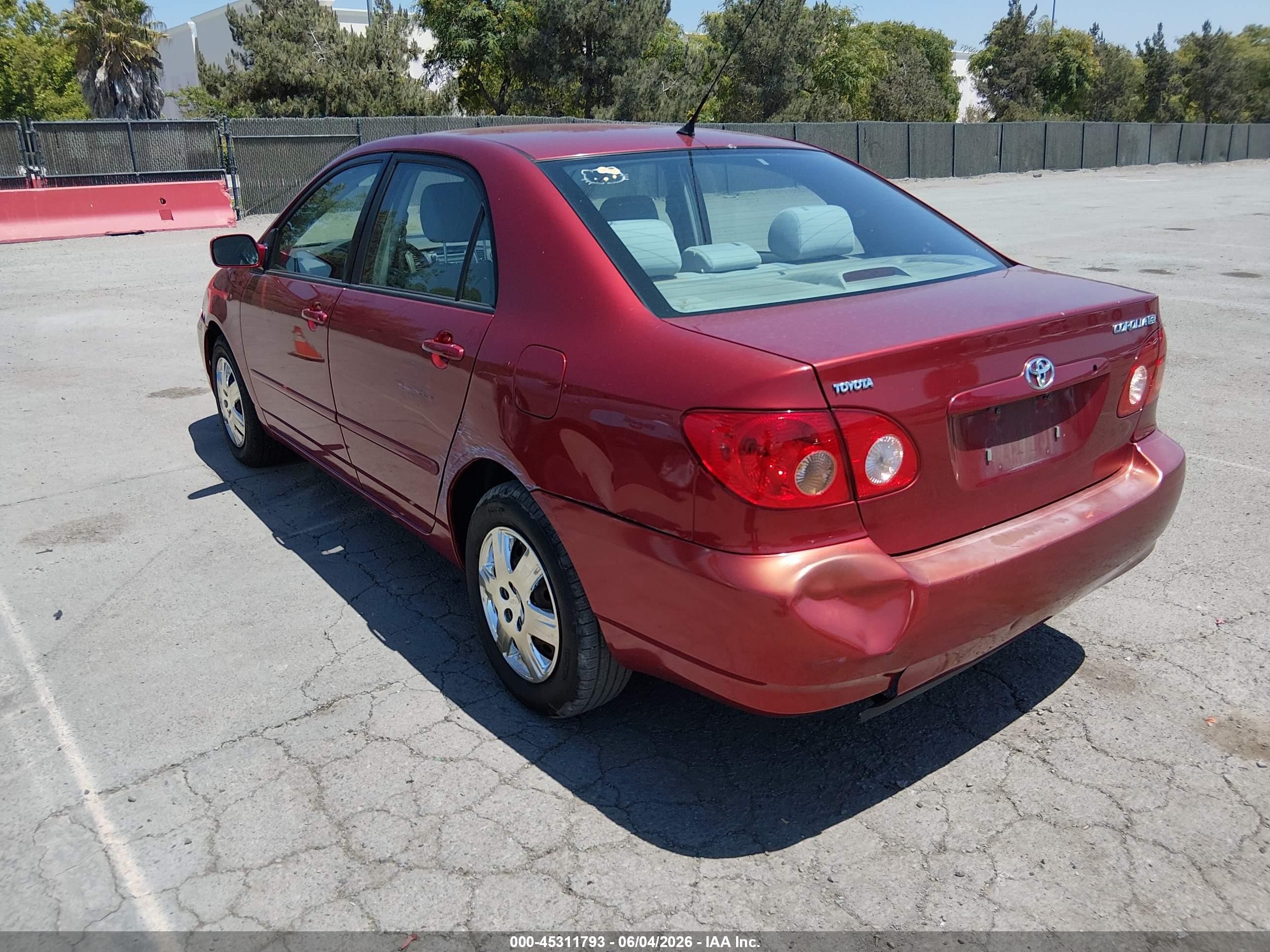 2007 Toyota Corolla Le Burgundy vin: 1NXBR32E27Z922048