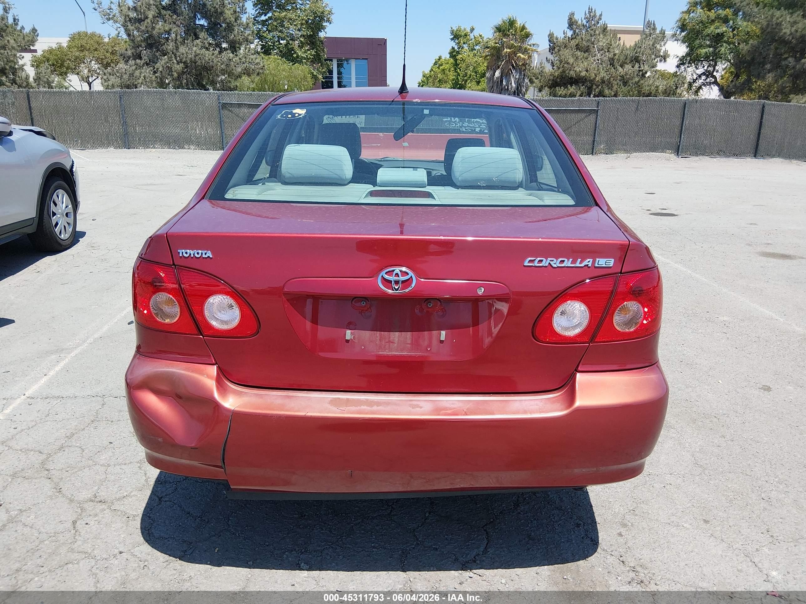 2007 Toyota Corolla Le Burgundy vin: 1NXBR32E27Z922048