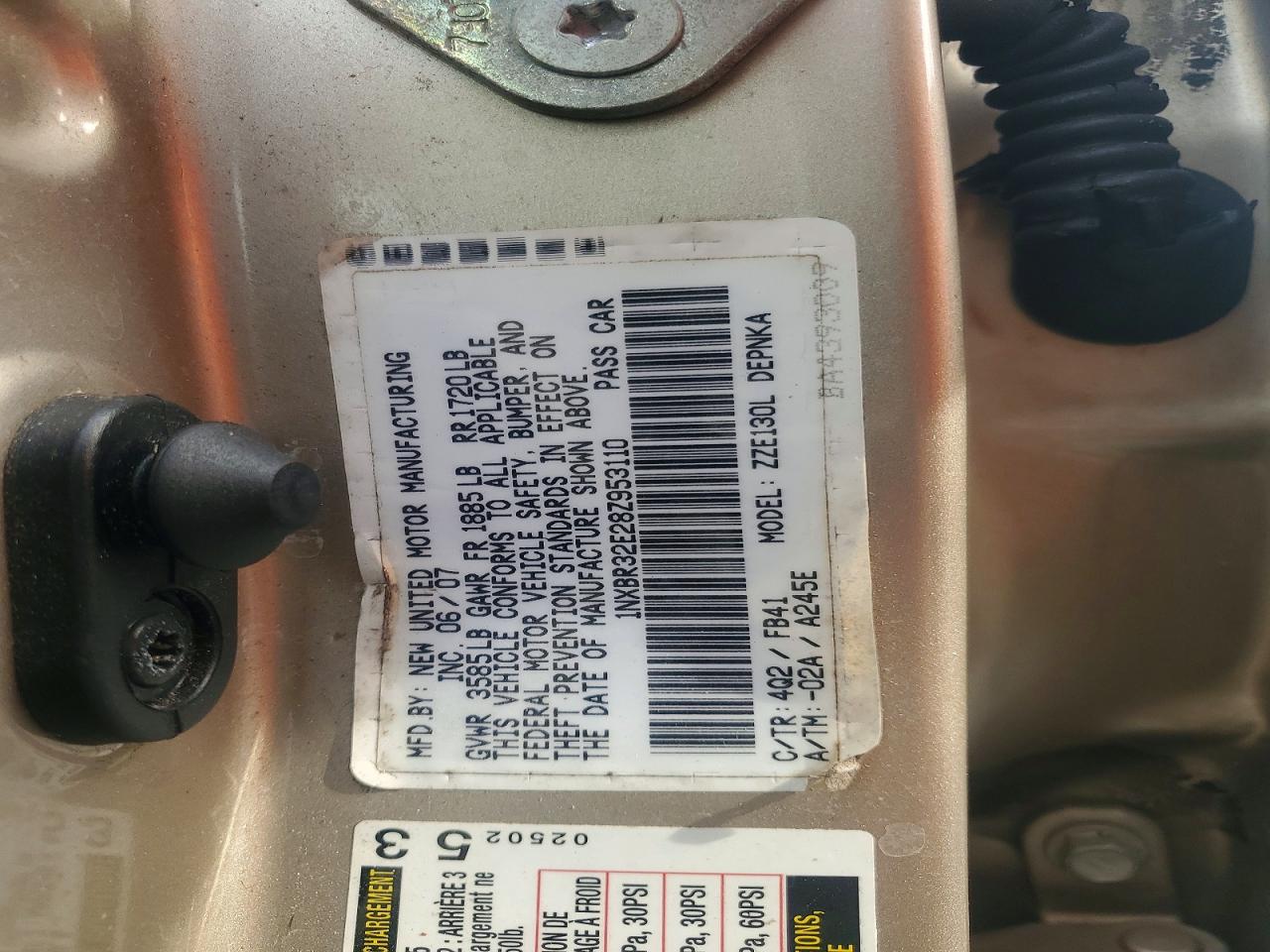 2008 Toyota Corolla Le Gray vin: 1NXBR32E28Z953110