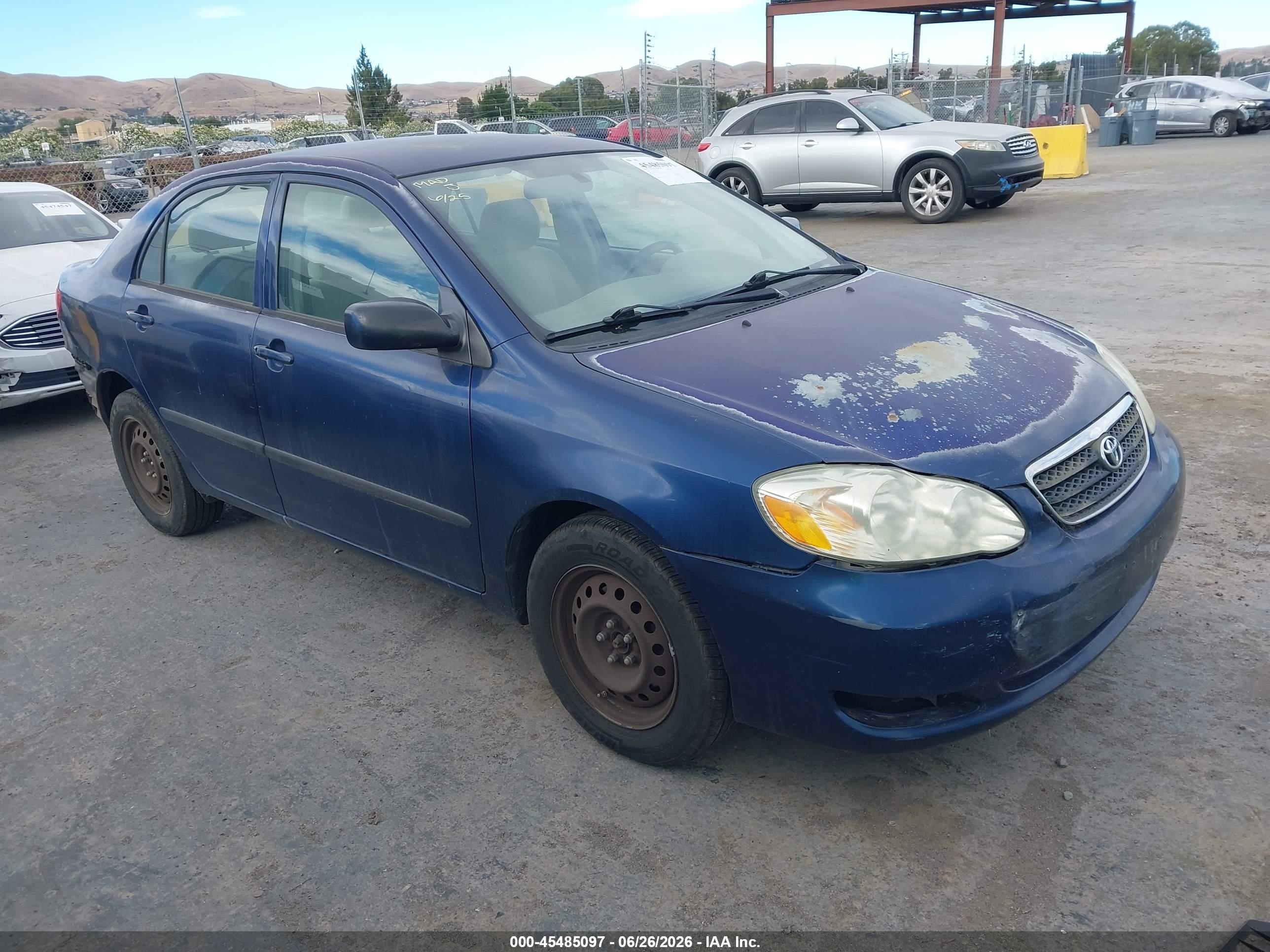 2008 Toyota Corolla Ce Blue vin: 1NXBR32E28Z956069