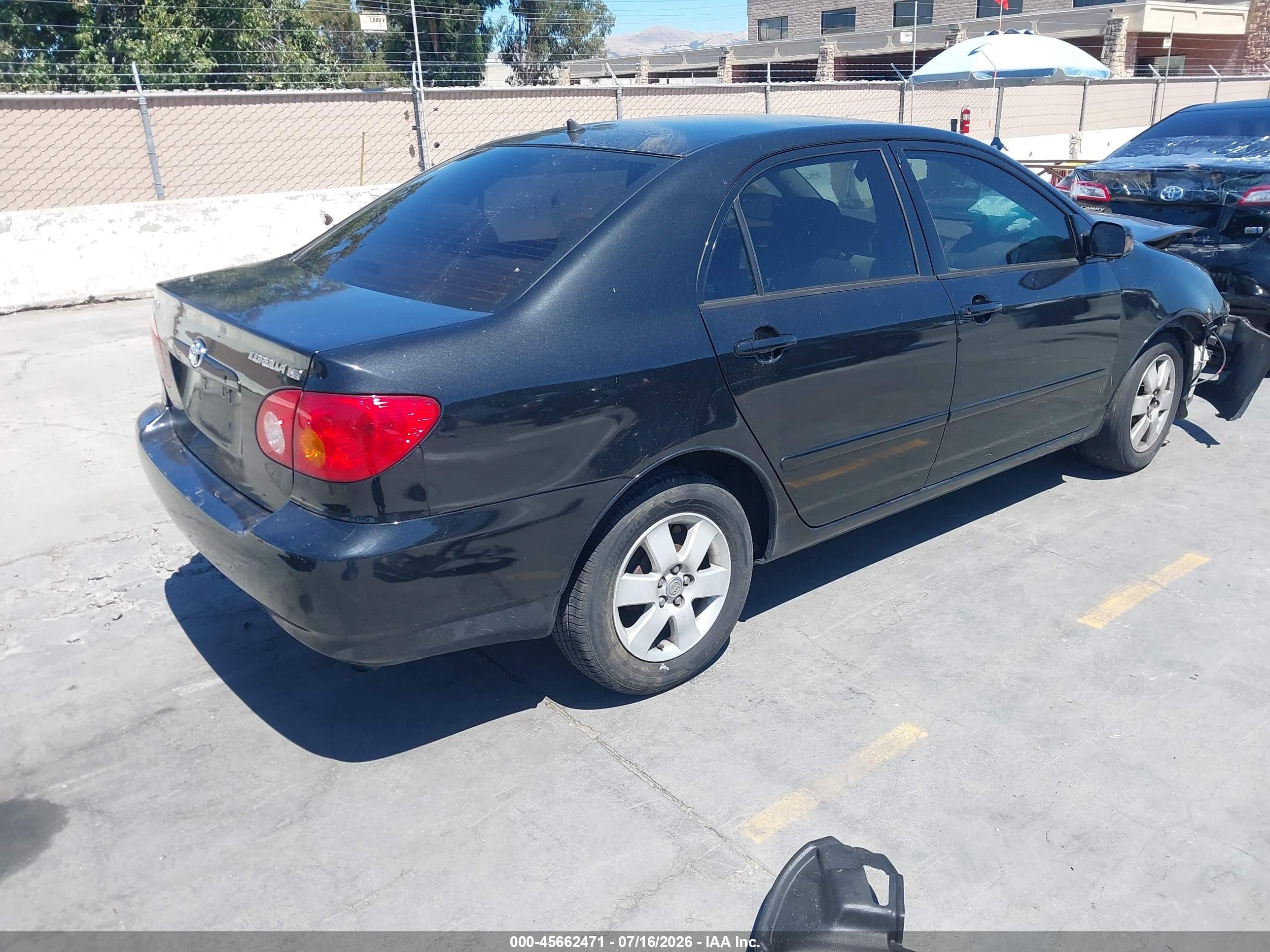 2003 Toyota Corolla Le Black vin: 1NXBR32E33Z156809