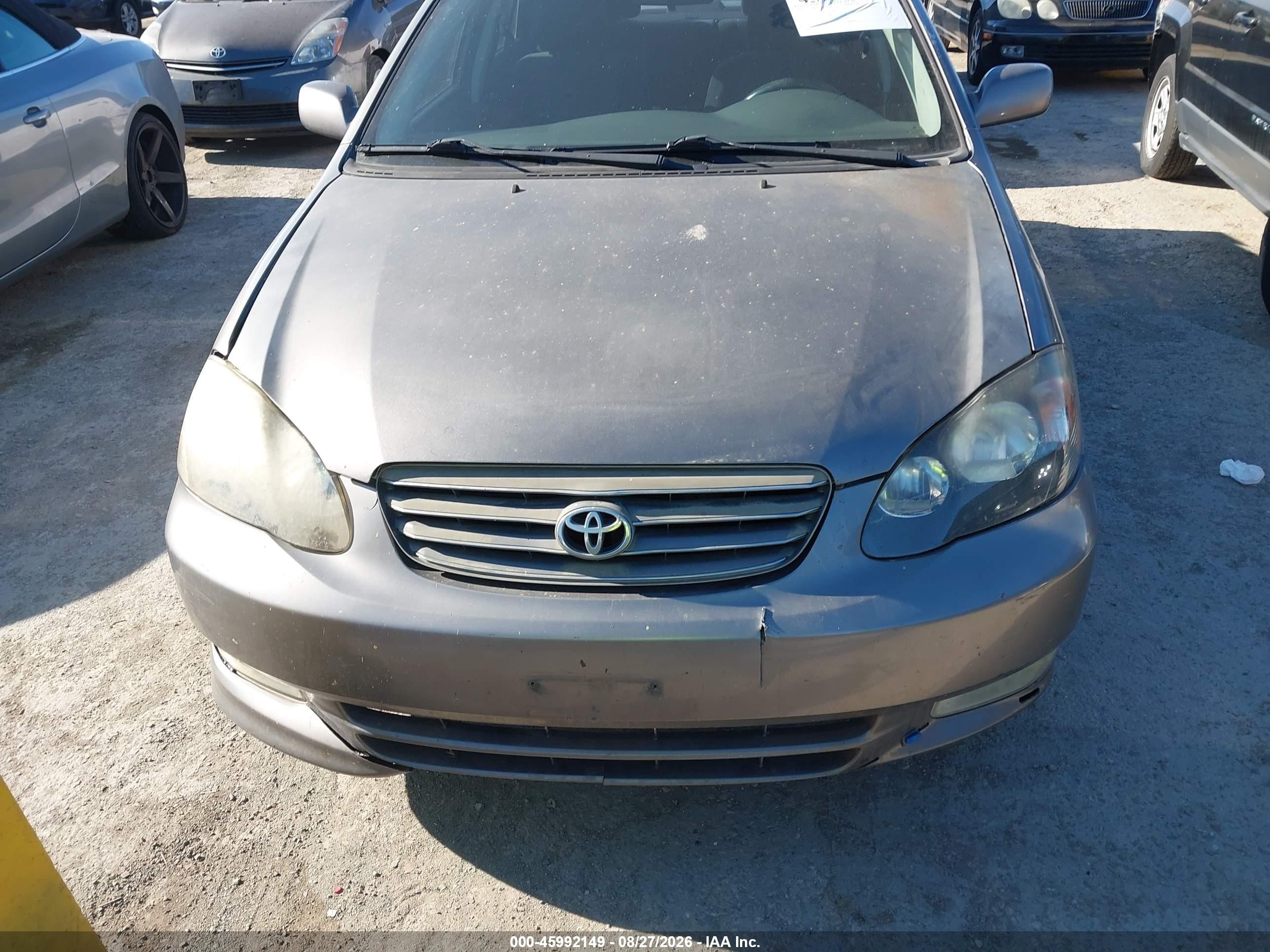 2004 Toyota Corolla S Gray vin: 1NXBR32E34Z336311