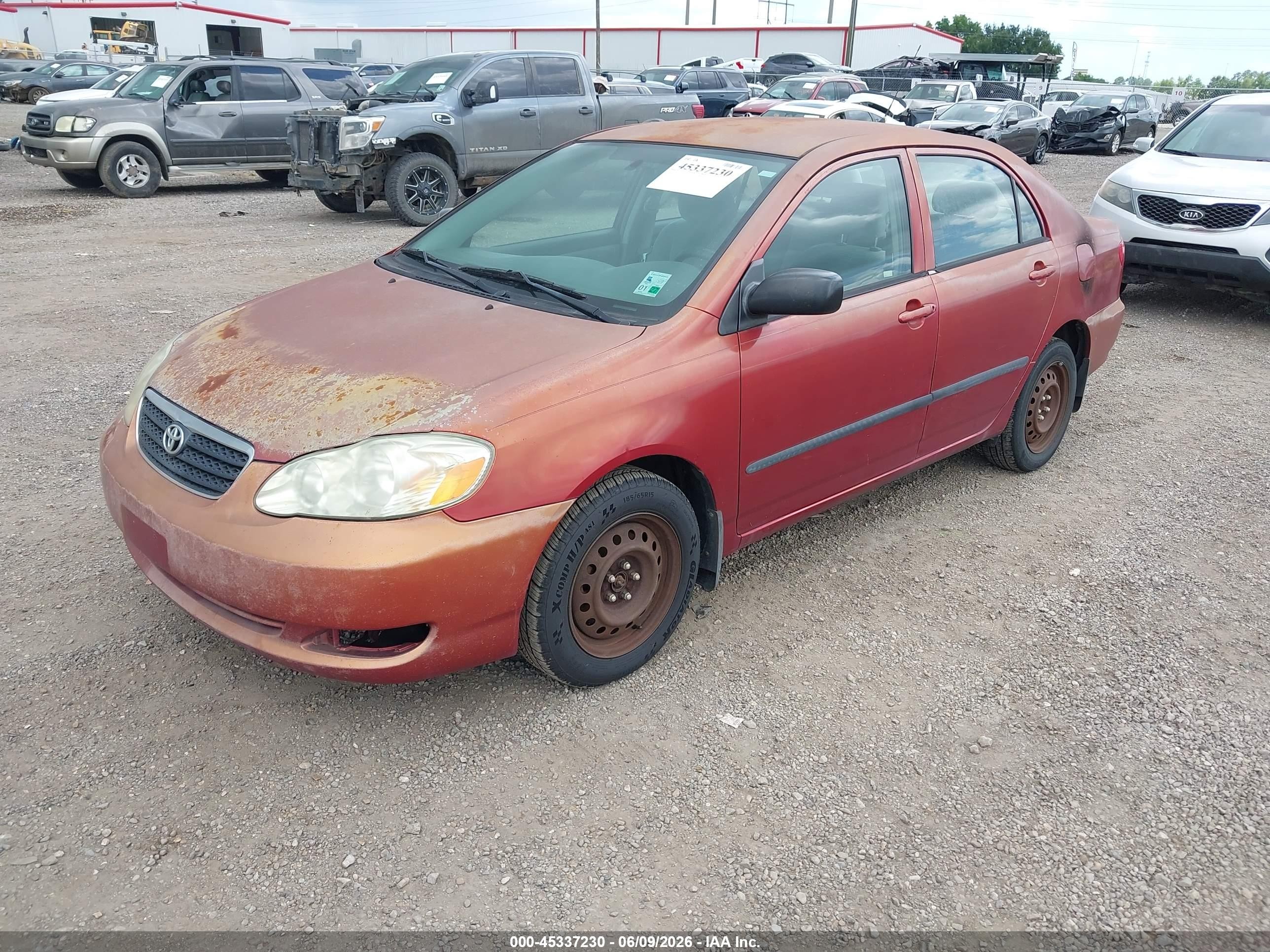 2005 Toyota Corolla Ce Red vin: 1NXBR32E35Z459205