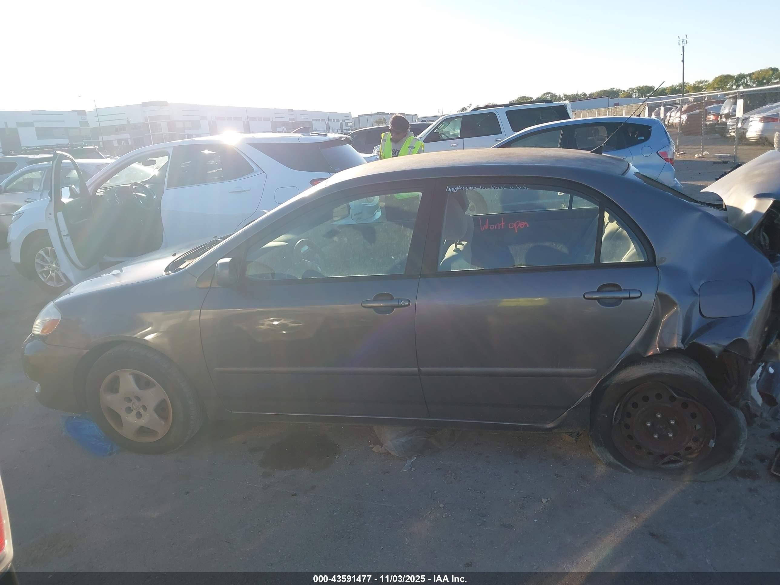 2008 Toyota Corolla Le Серый vin: 1NXBR32E38Z951690