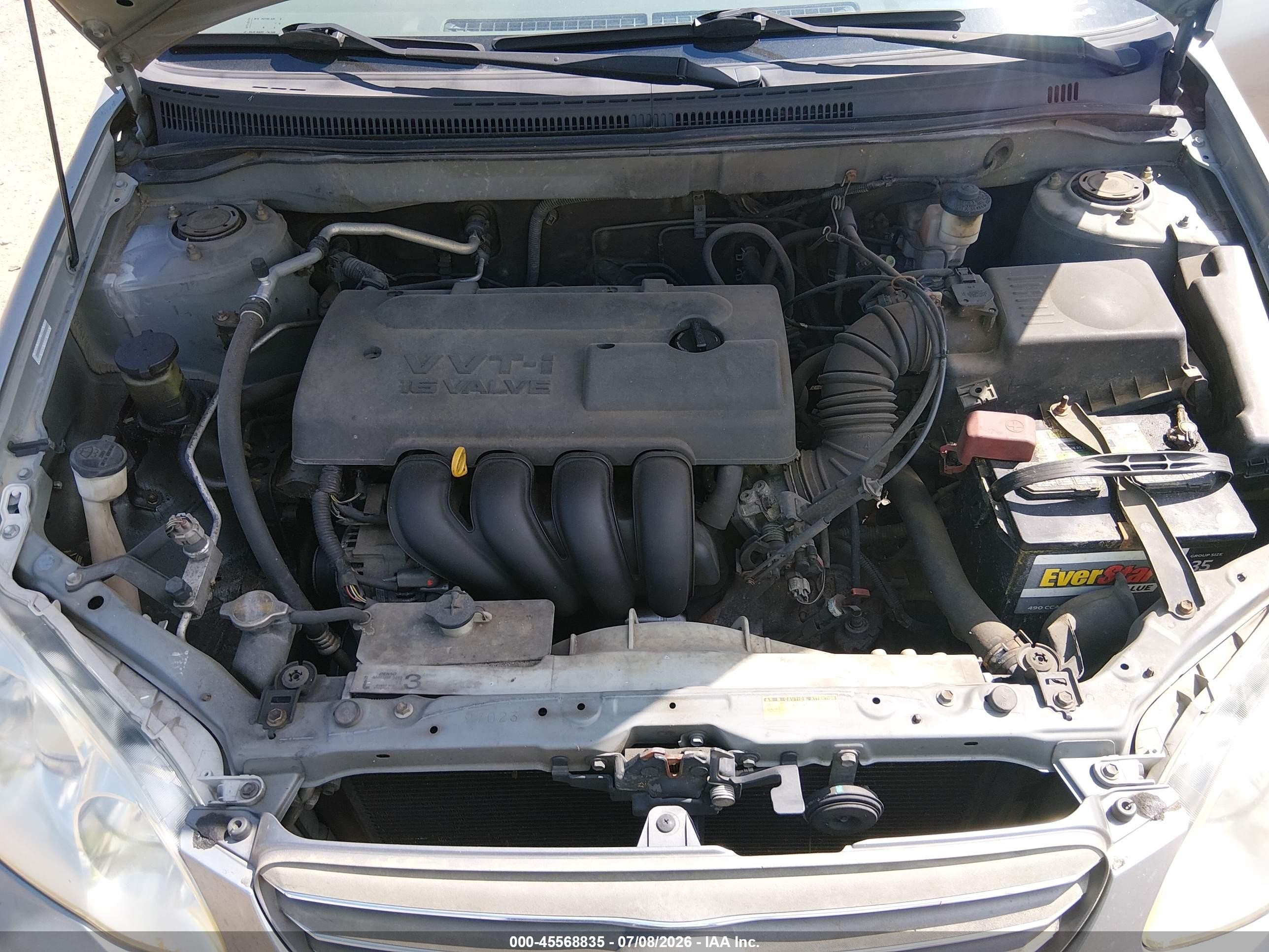 2004 Toyota Corolla Ce Silver vin: 1NXBR32E44Z248593